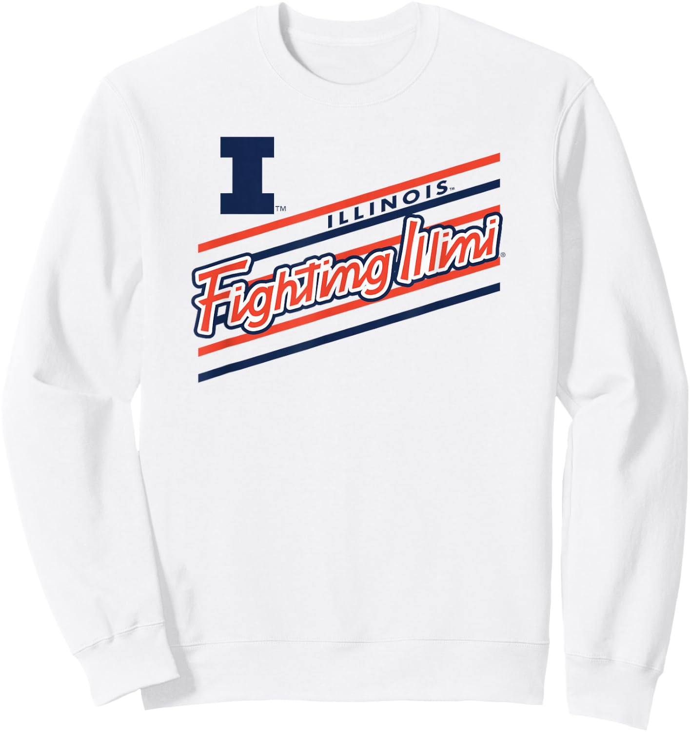 Illinois Fighting Illini Retro Performer Gray Sweatshirt - Sweatshirt | White