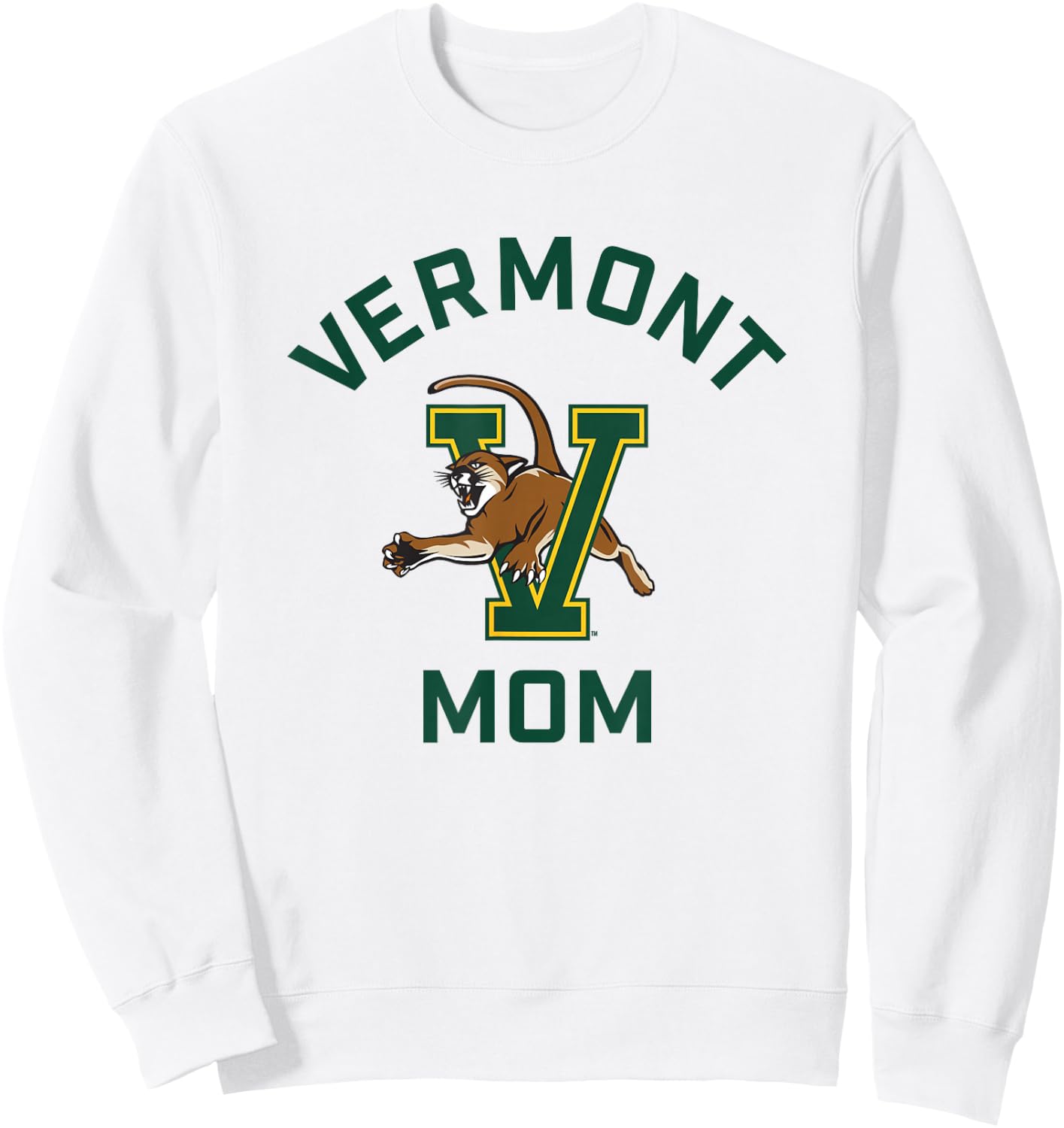 University of Vermont Catamounts Arched Mom Sweatshirt - Sweatshirt | White