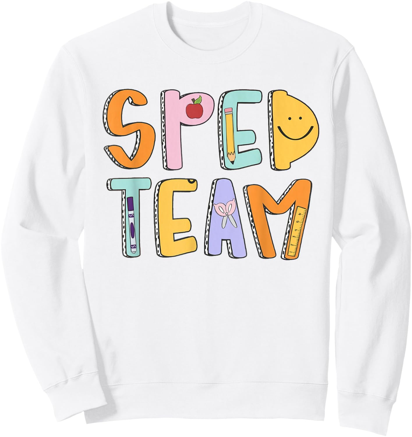 Women Special Education Teacher Back To School SPED Team Sweatshirt - Sweatshirt | White