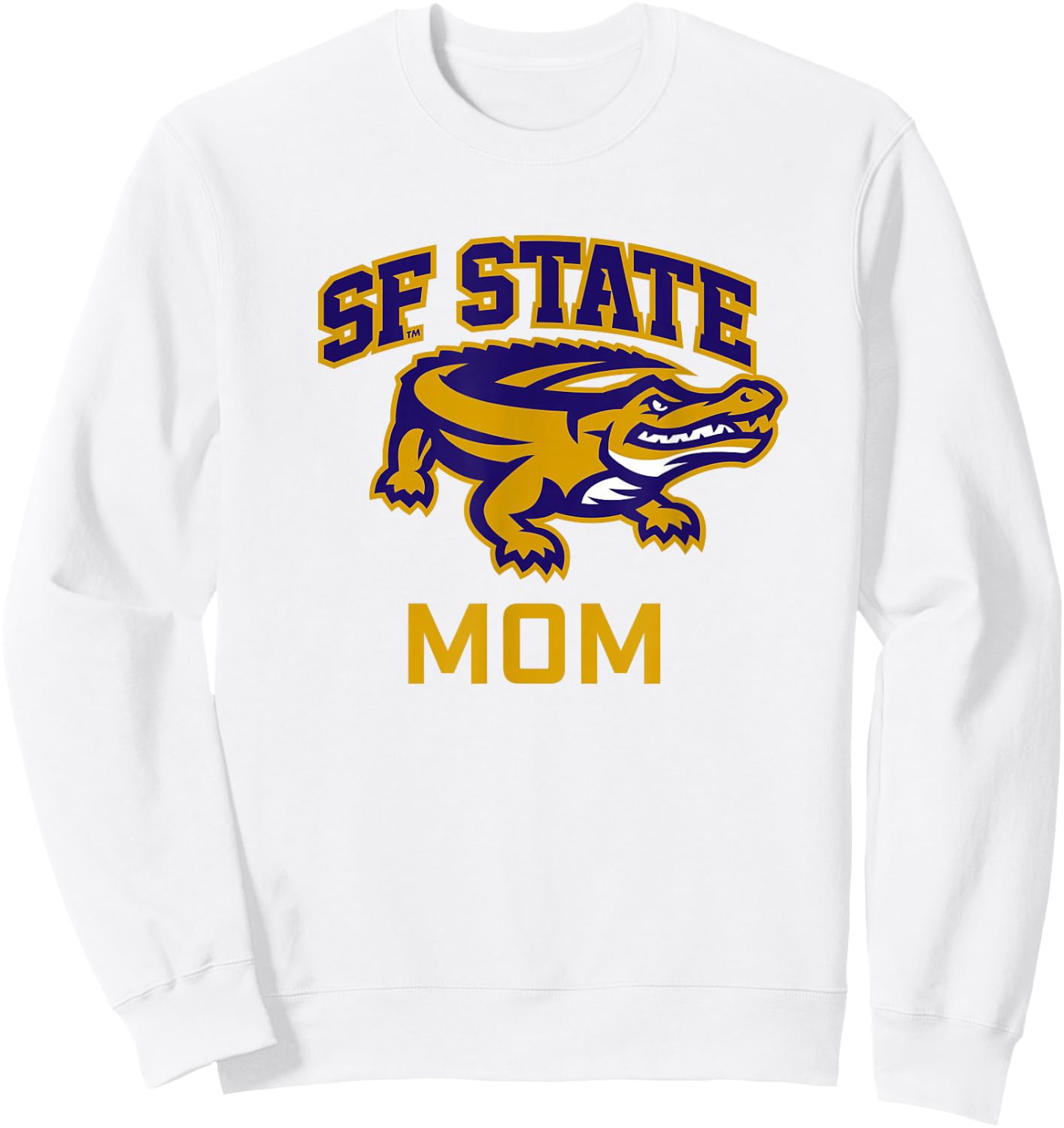 San Francisco State SFSU Gators Arched Mom Sweatshirt - Sweatshirt | White