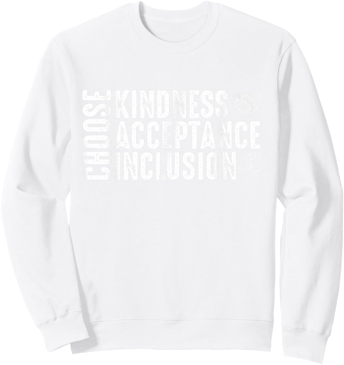 Choose Kindness Acceptation Inclusion Unity Day Orange Kids Sweatshirt - Sweatshirt | White