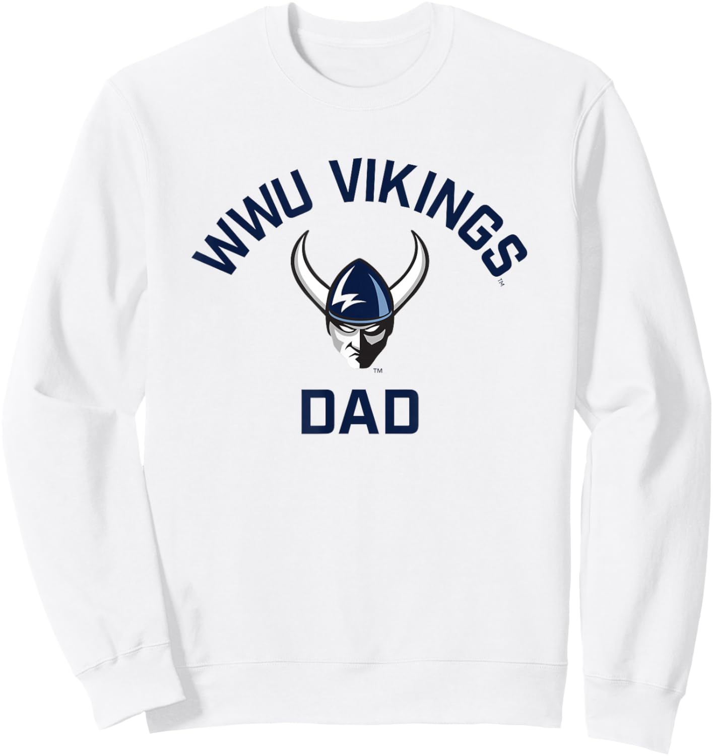 Western Washington University Vikings Arched Dad Sweatshirt - Sweatshirt | White