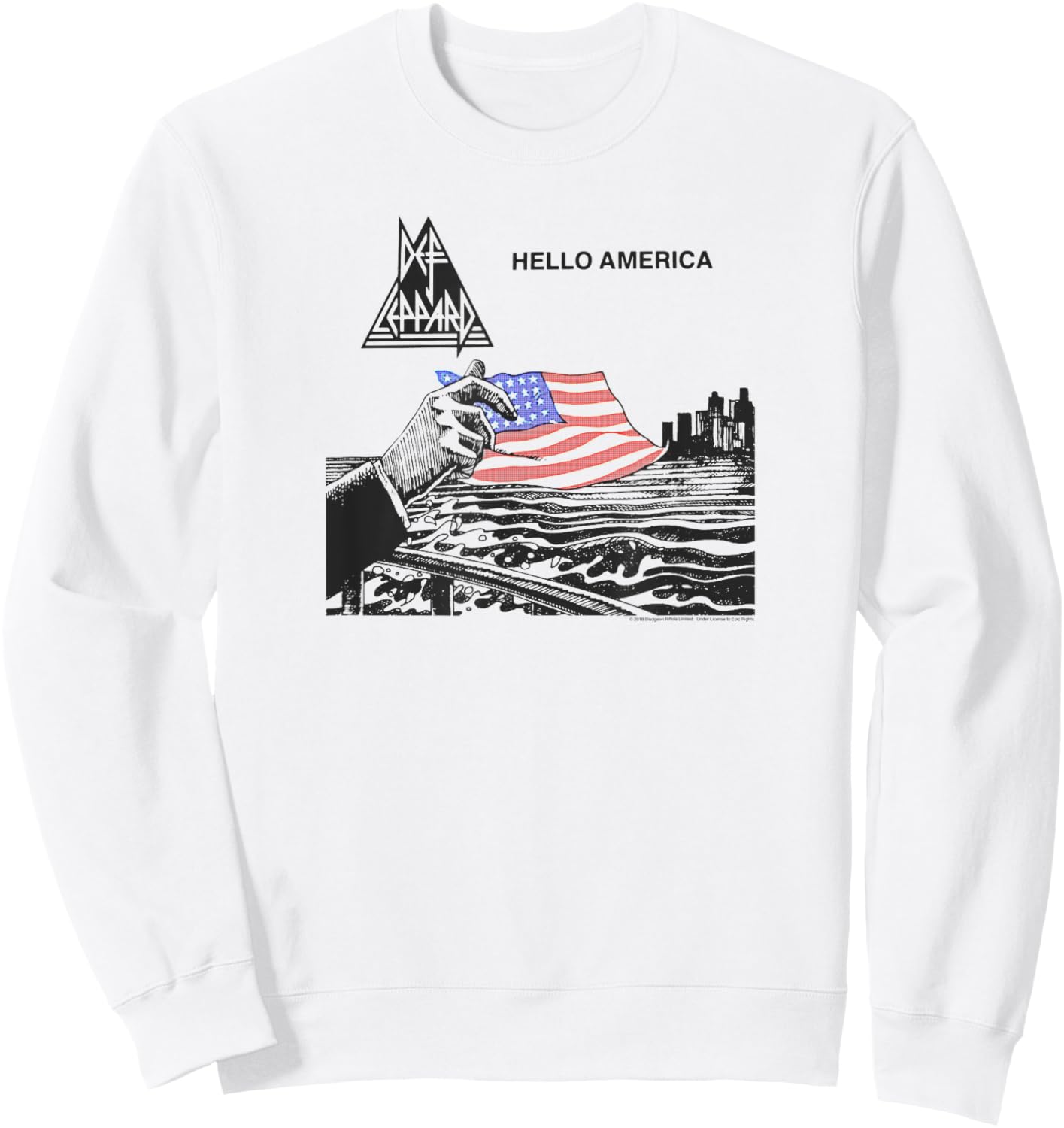 Def Leppard - Hello America Sweatshirt - Sweatshirt | White
