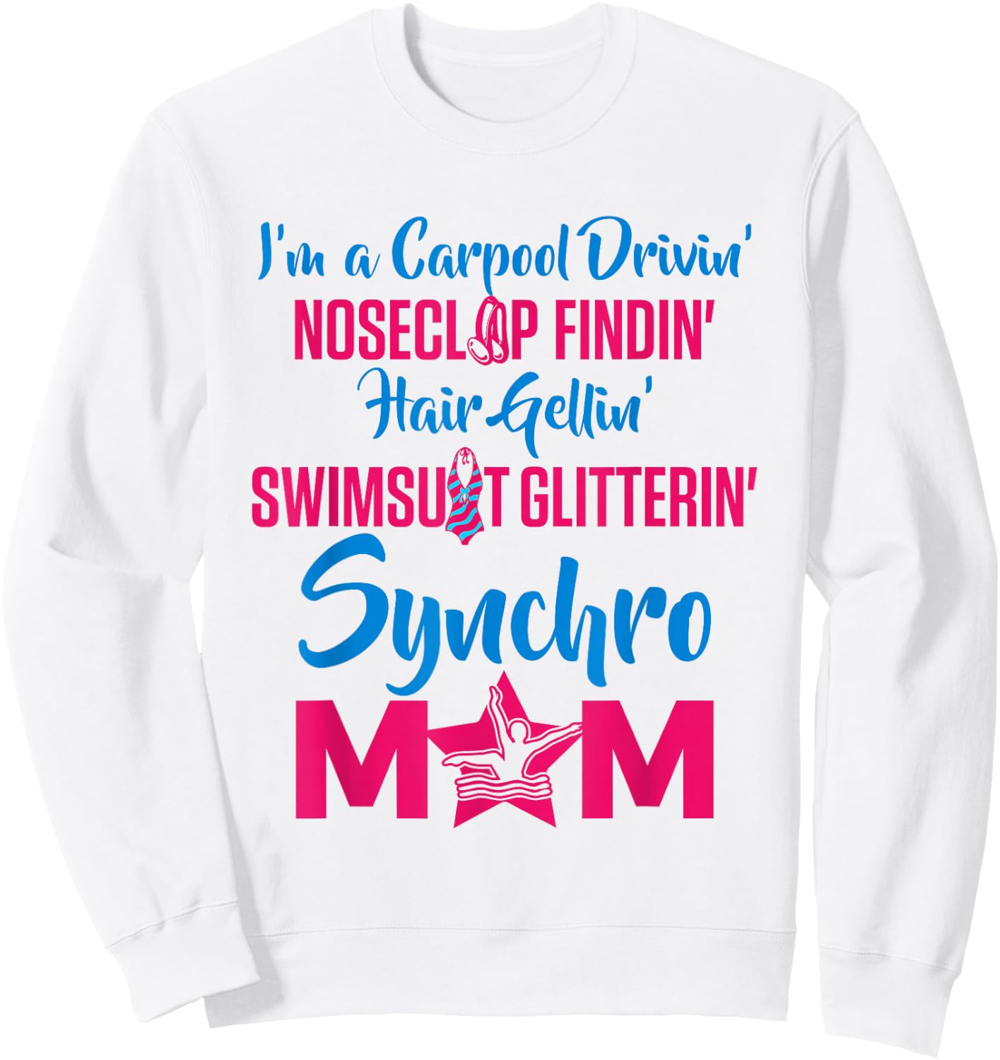 Synchronized Swimming Synchro Mom Sweatshirt - Sweatshirt | White