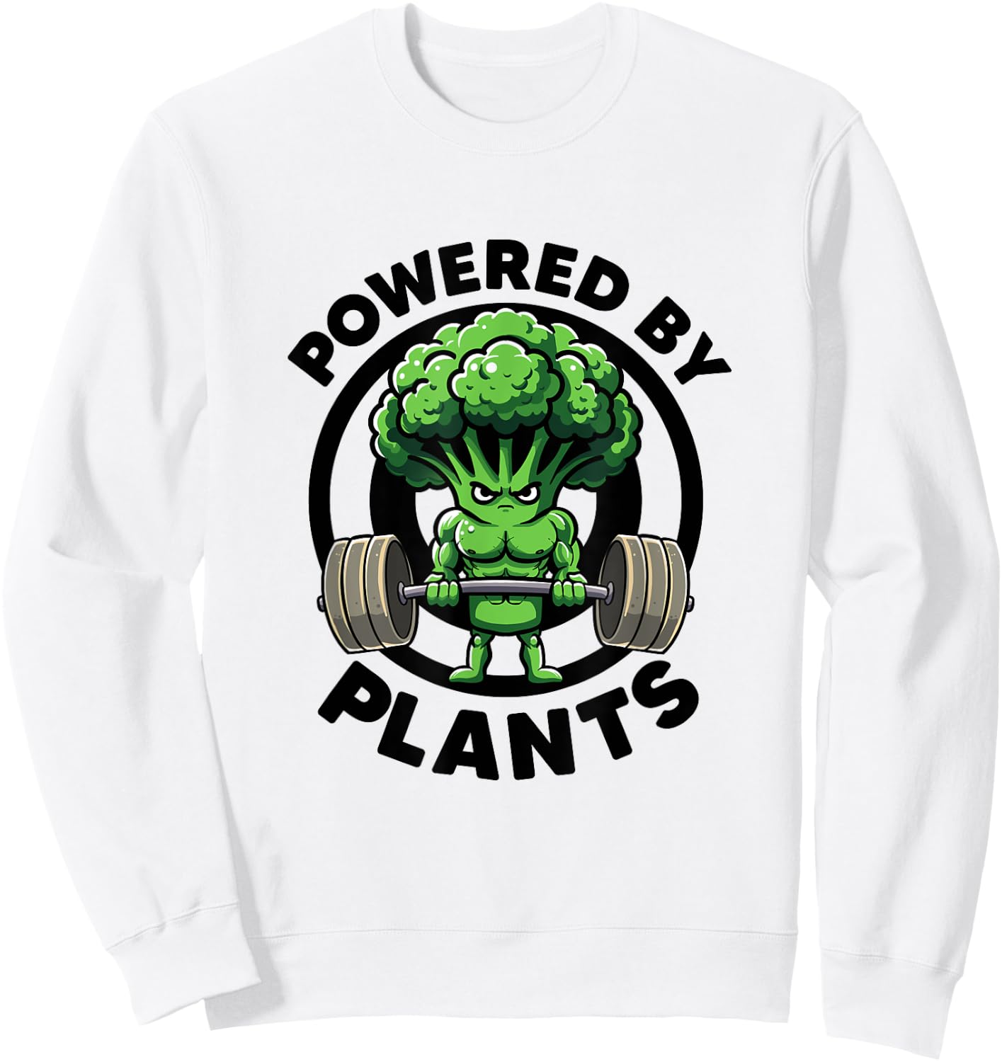 Powered By Plants Vegan Athlete Vegan Gym Vegan Bodybuilding Sweatshirt - Sweatshirt | White
