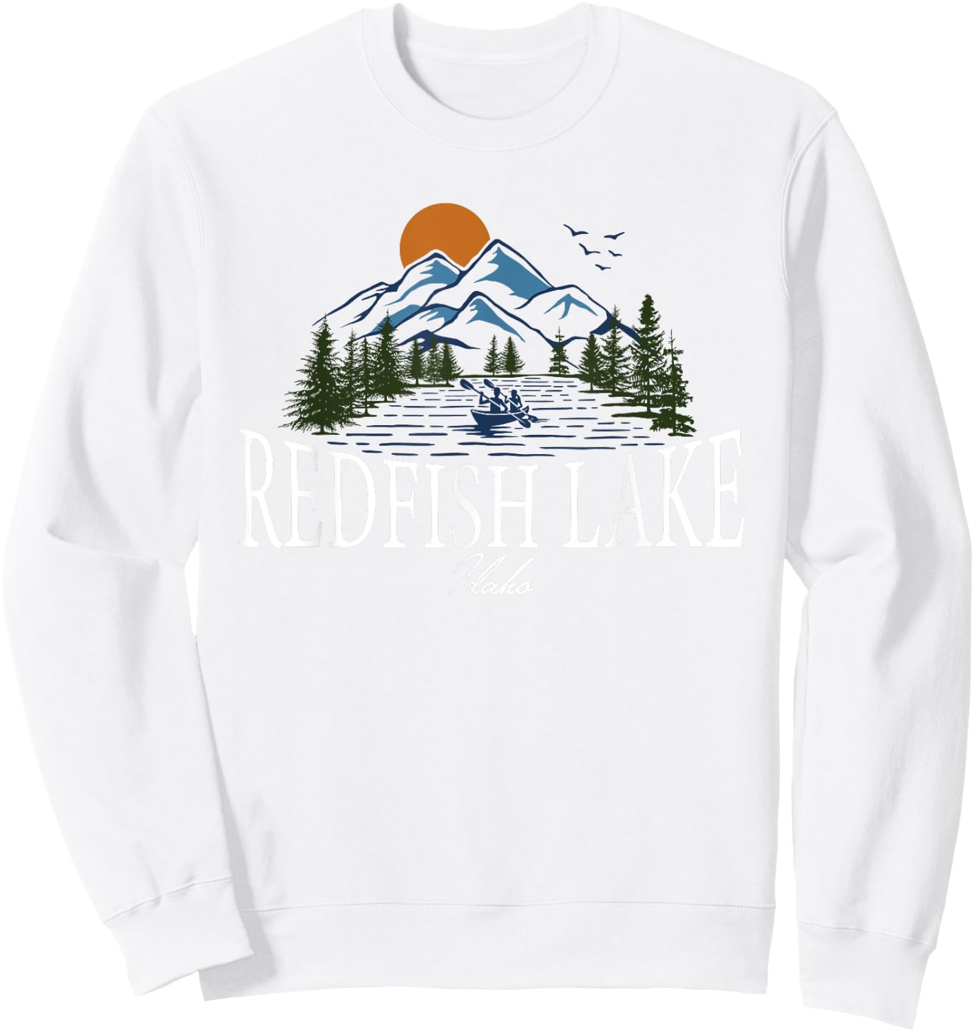 Redfish Lake Idaho Sweatshirt - Sweatshirt | White