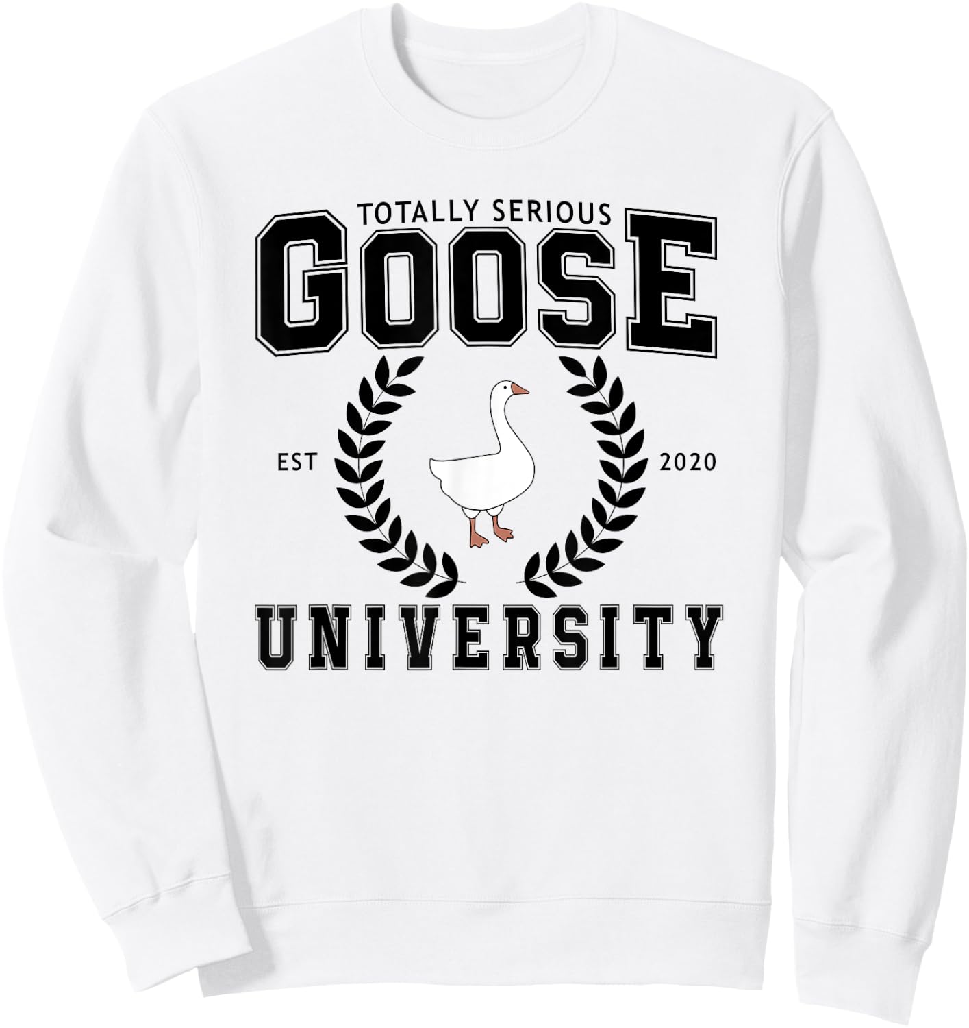 Silly Goose University - Seriously Totally Serious Sarcastic Sweatshirt - Sweatshirt | White