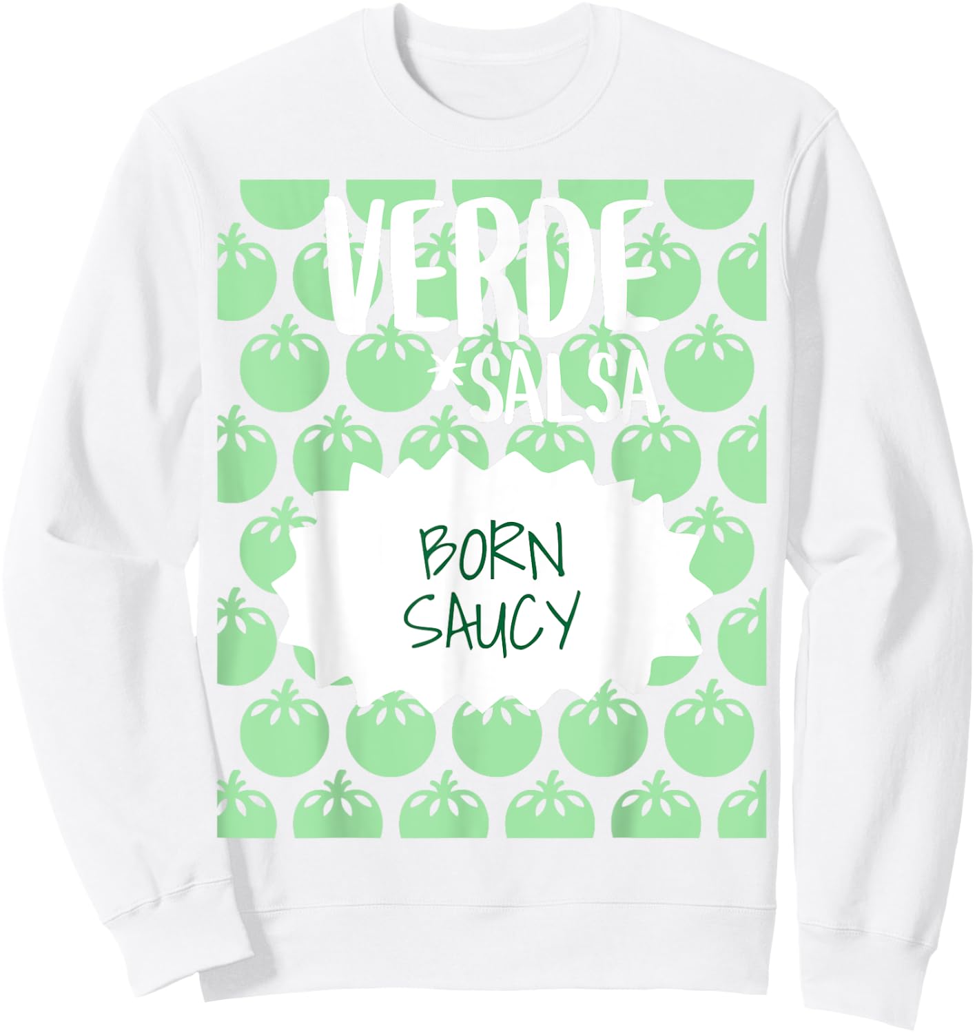 Salsa Verde Hot Sauce Packet Group Halloween Costume Team Sweatshirt - Sweatshirt | White