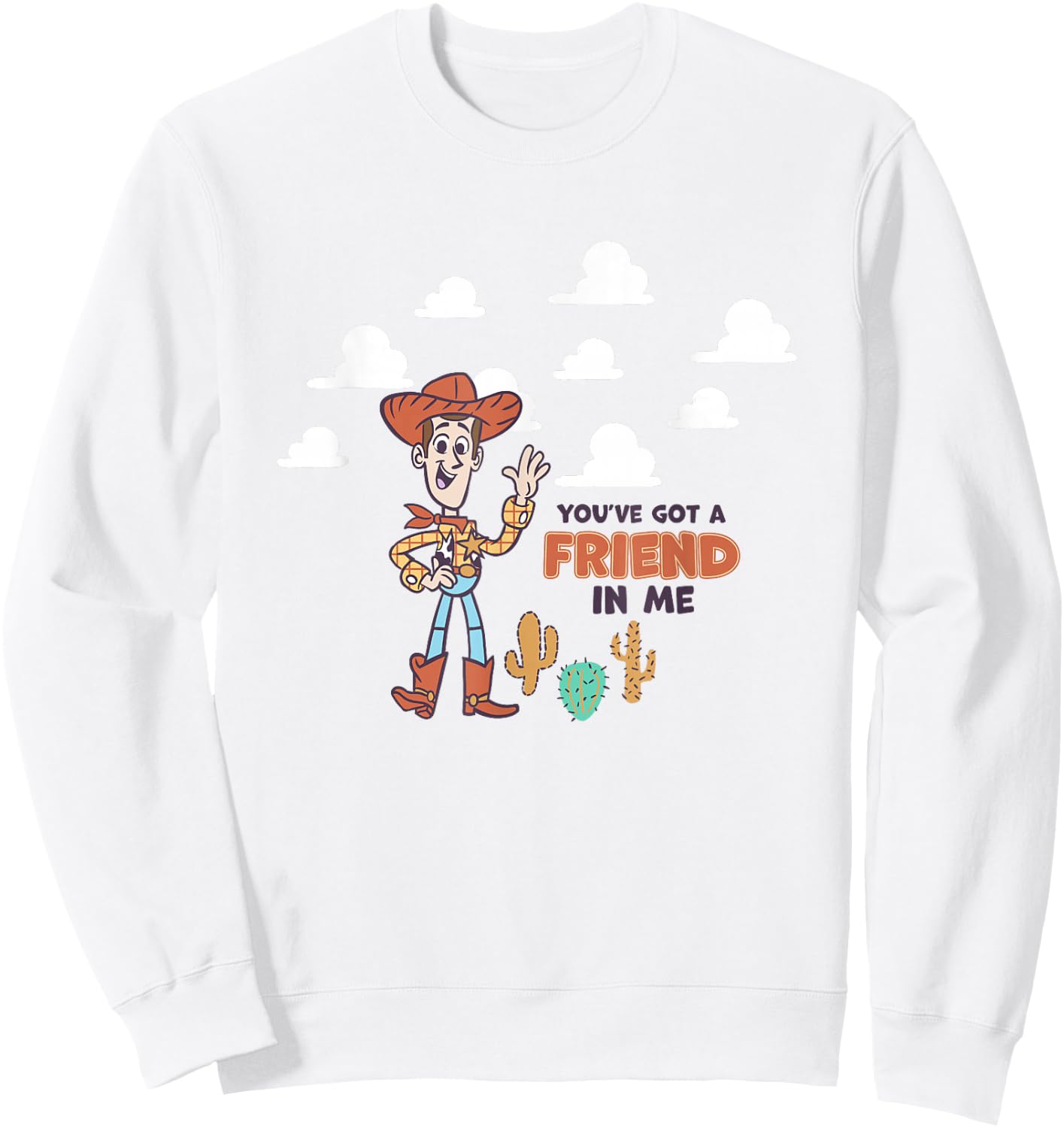 Disney Pixar Toy Story You've Got A Friend in Me Woody Logo Sweatshirt - Sweatshirt | White