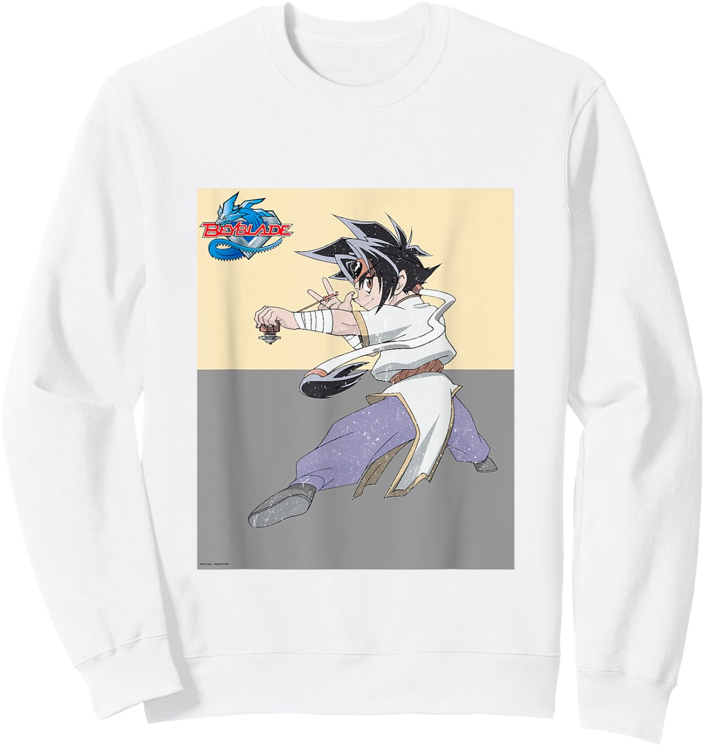 Beyblade Ray Vintage Sweatshirt - Sweatshirt | White