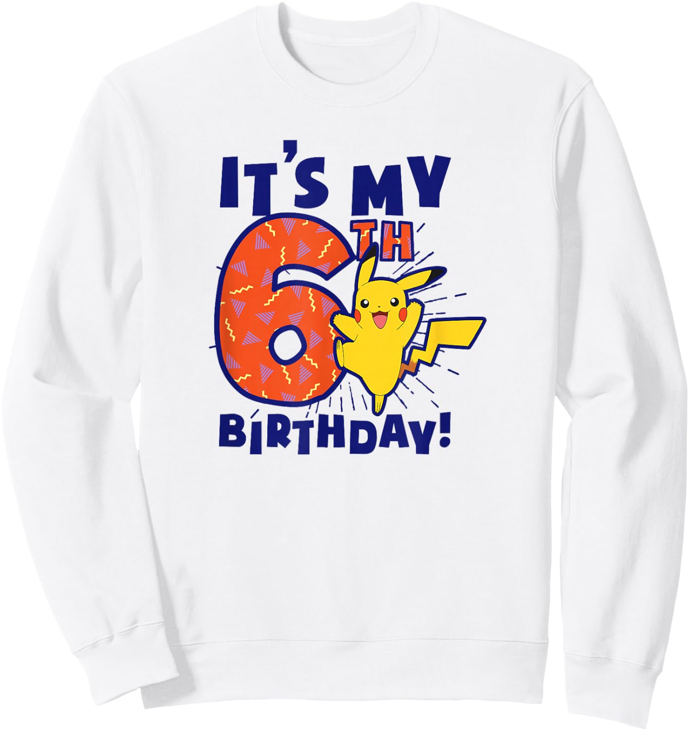 Pokémon Pikachu It's My 6th Birthday Awesome Celebration Sweatshirt - Sweatshirt | White