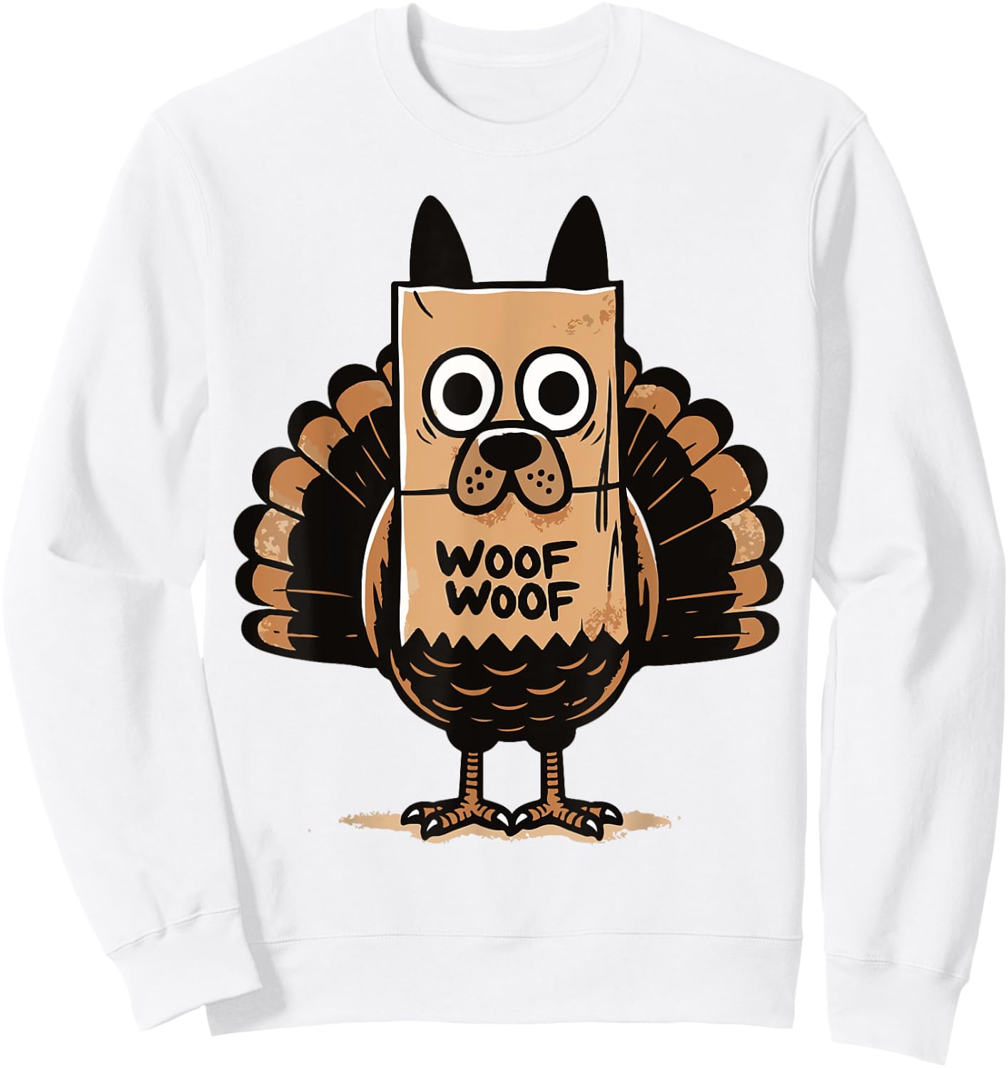 Thanksgiving Turkey Disguised as a Dog Women Girls Kids Sweatshirt - Sweatshirt | White