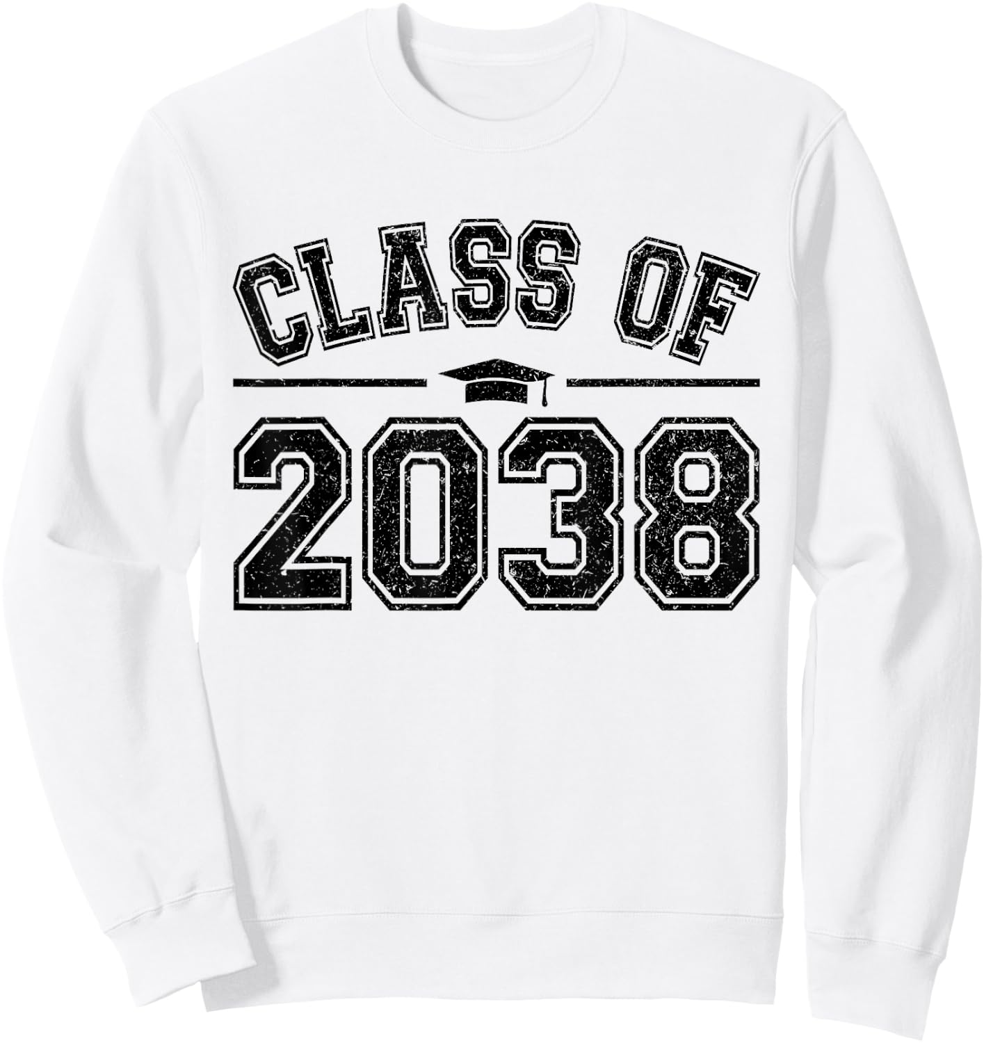 Preschool Class of 2038 Grow With Me Graduation 2038 Vintage Sweatshirt - Sweatshirt | White