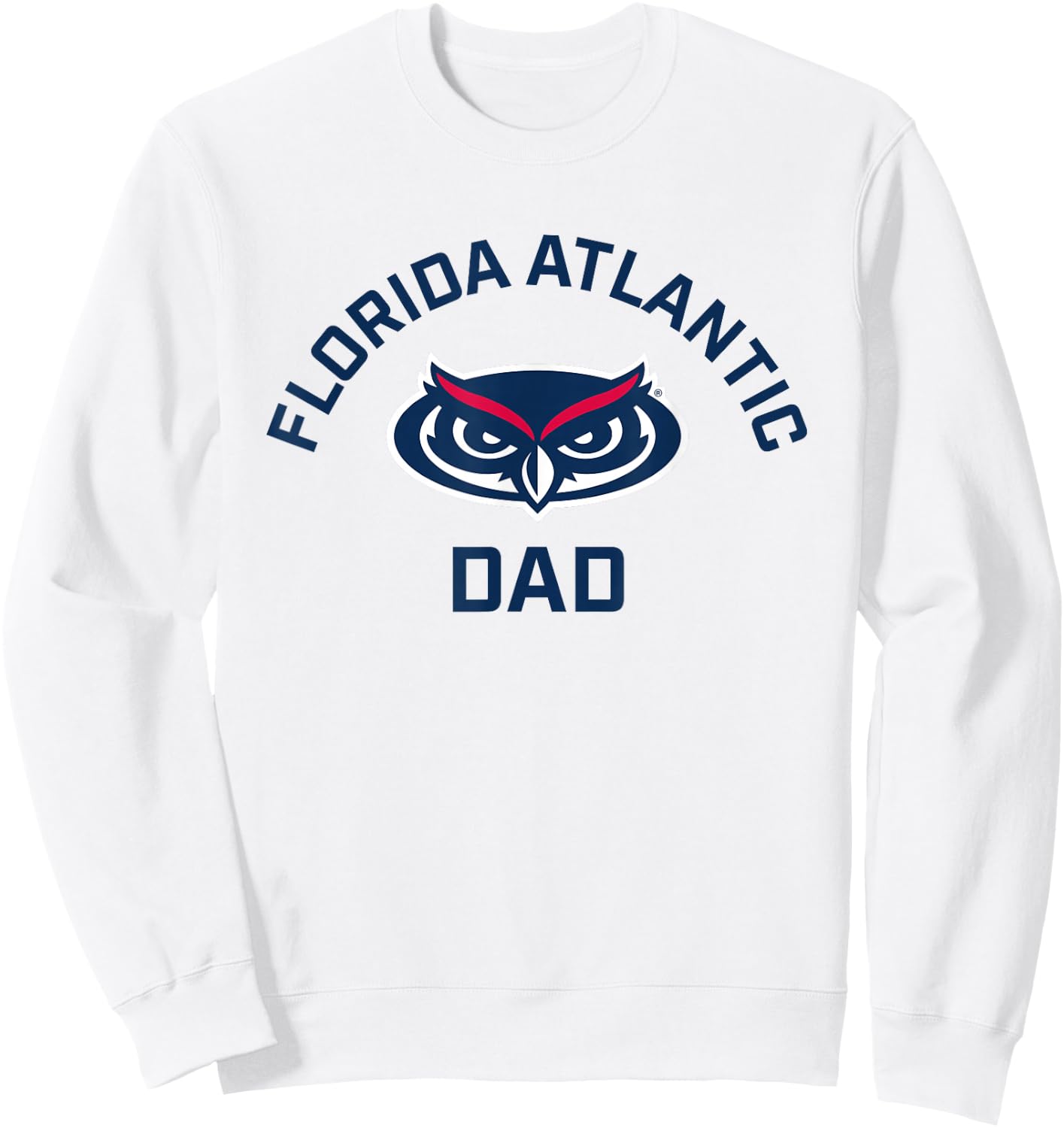 Florida Atlantic University FAU Owls Arched Dad Sweatshirt - Sweatshirt | White