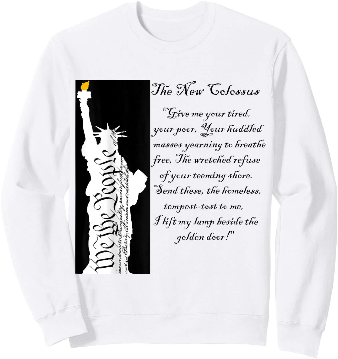 Statue of Liberty - immigrants melting pot refugees love Sweatshirt - Sweatshirt | White