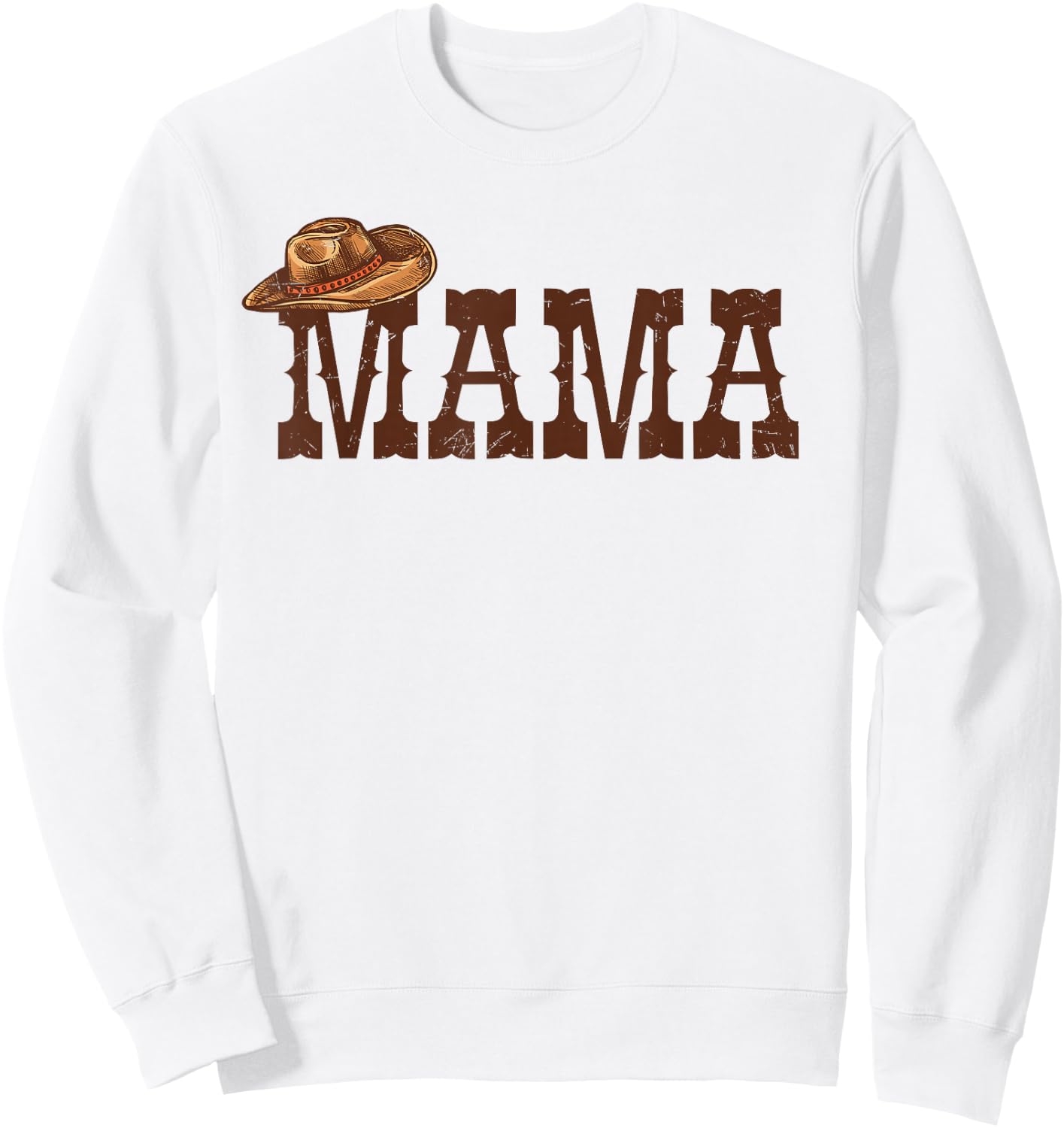 Mama Mom Western Family Matching Birthday Cowboy Cowgirl Sweatshirt - Sweatshirt | White