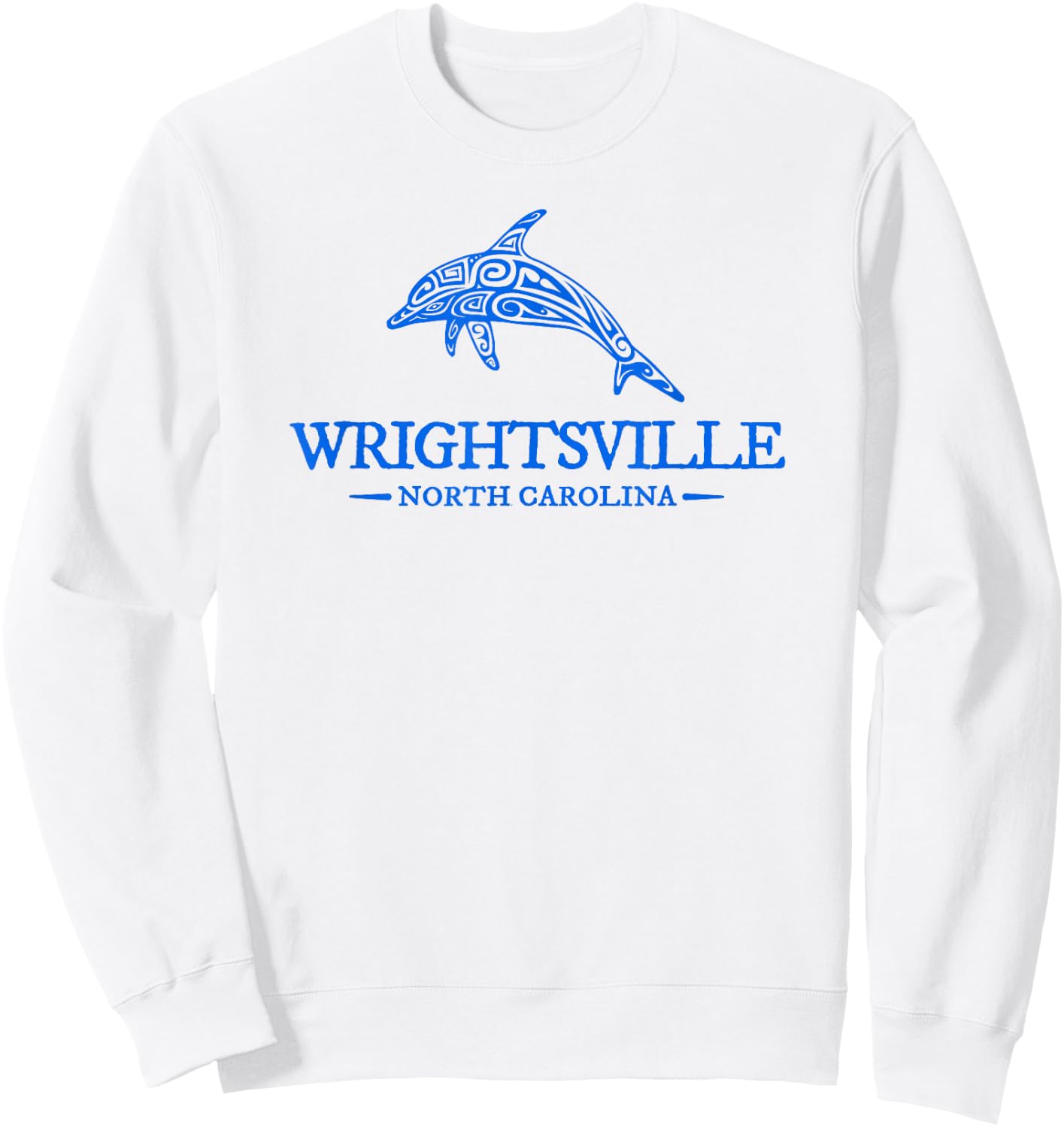 Wrightsville Beach North Carolina Dolphin Boys Girls Sweatshirt - Sweatshirt | White