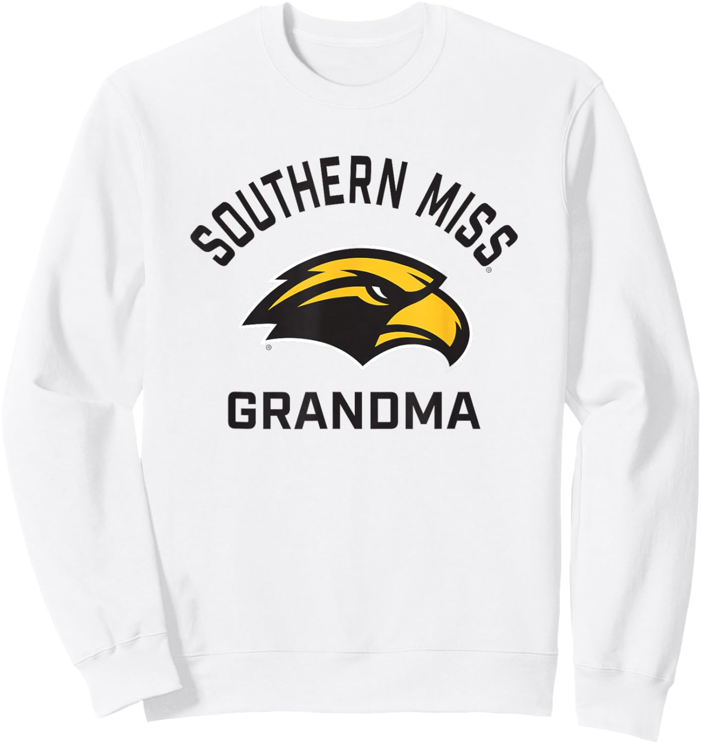 Southern Mississippi Golden Eagles Arched Grandma Sweatshirt - Sweatshirt | White