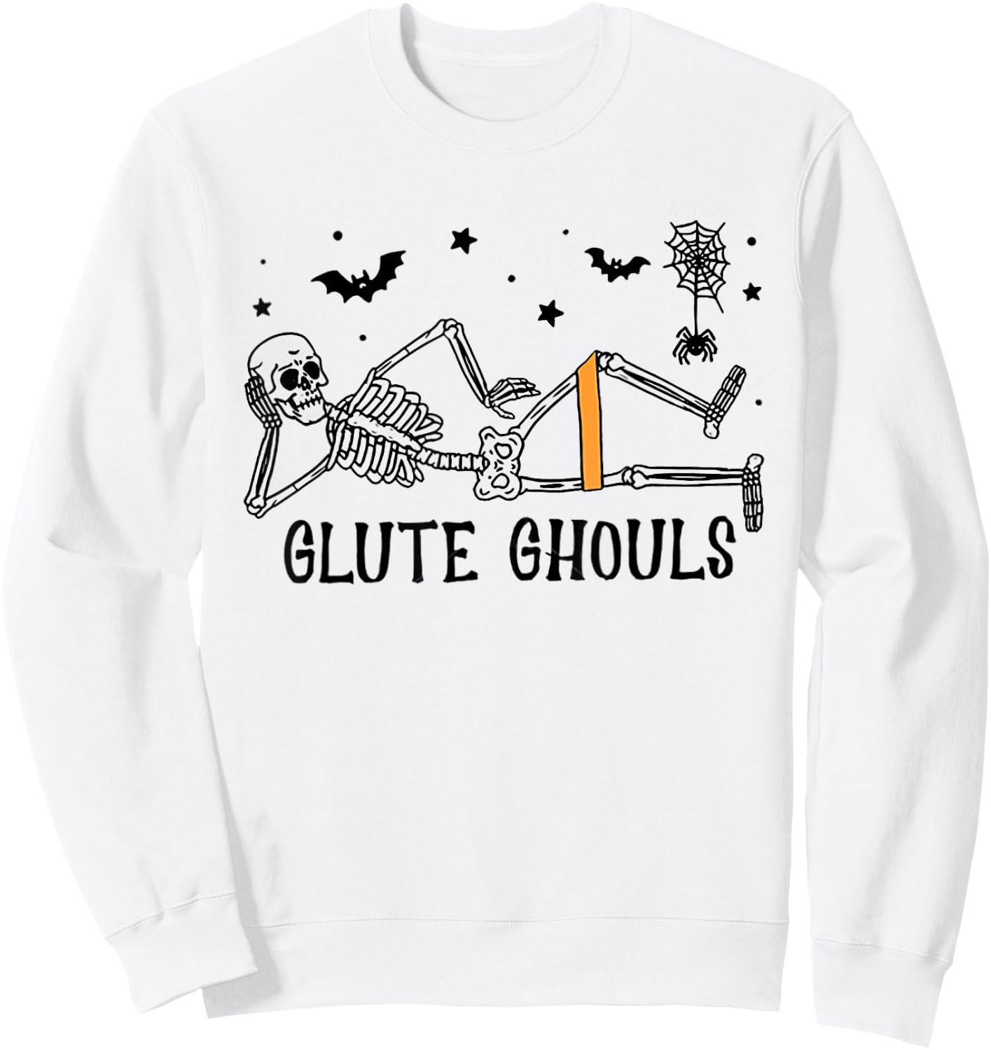 Glute Ghouls Fall Physical Therapy Halloween Spooky Season Sweatshirt - Sweatshirt | White