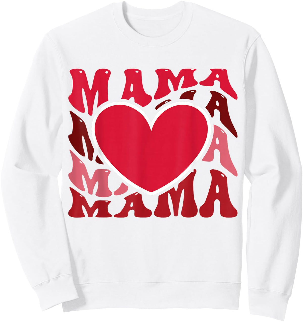 Valentines / Cute Mama Heart Love Valentine Design Sweatshirt - Sweatshirt | White