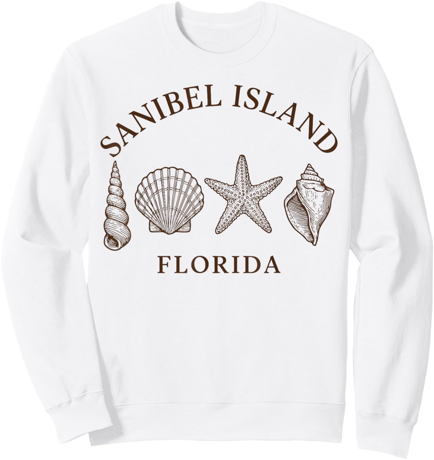 Sanibel Island Florida Seashell Beach Vacation Shelling Sweatshirt - Sweatshirt | White