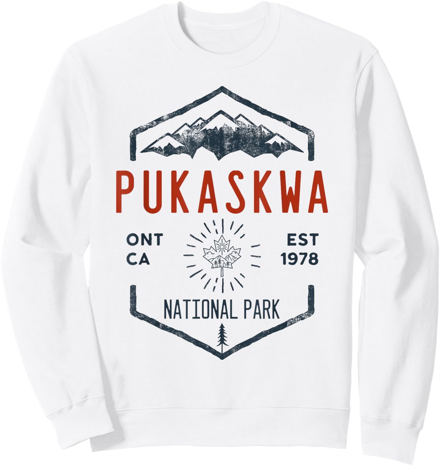 Pukaskwa National Park Canada Vintage Sweatshirt - Sweatshirt | White