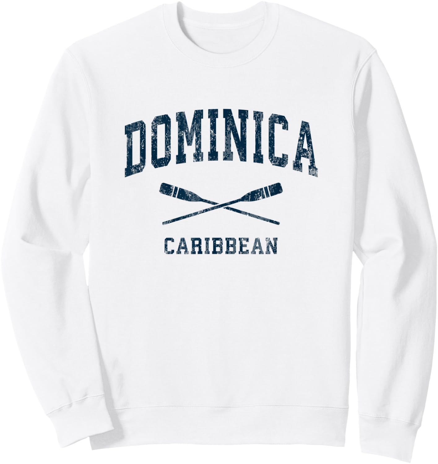 Dominica Vintage Nautical Paddles Sports Oars Sweatshirt - Sweatshirt | White
