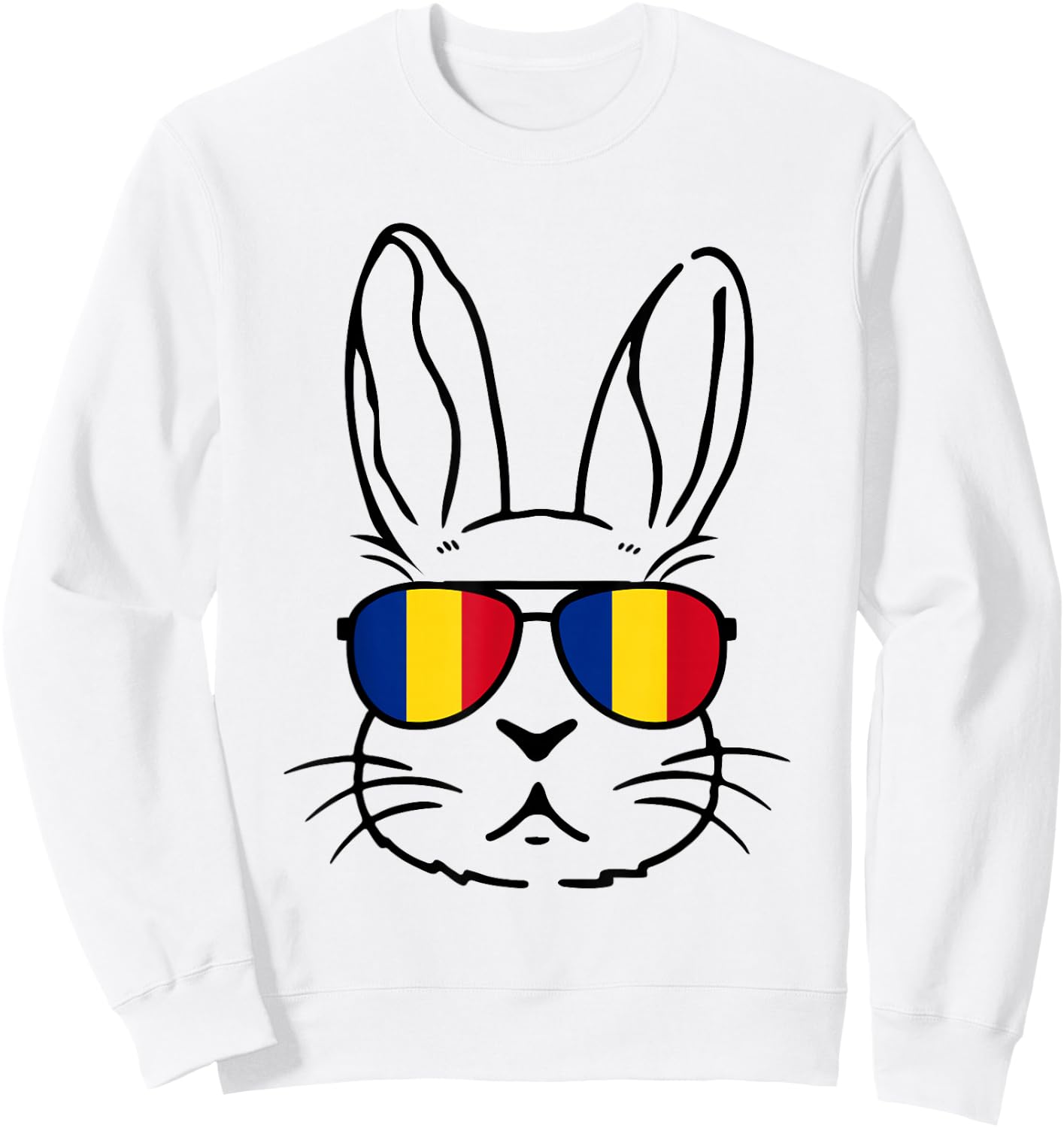 Romanian Easter Romania Flag Easter Bunny Family Matching Sweatshirt - Sweatshirt | White