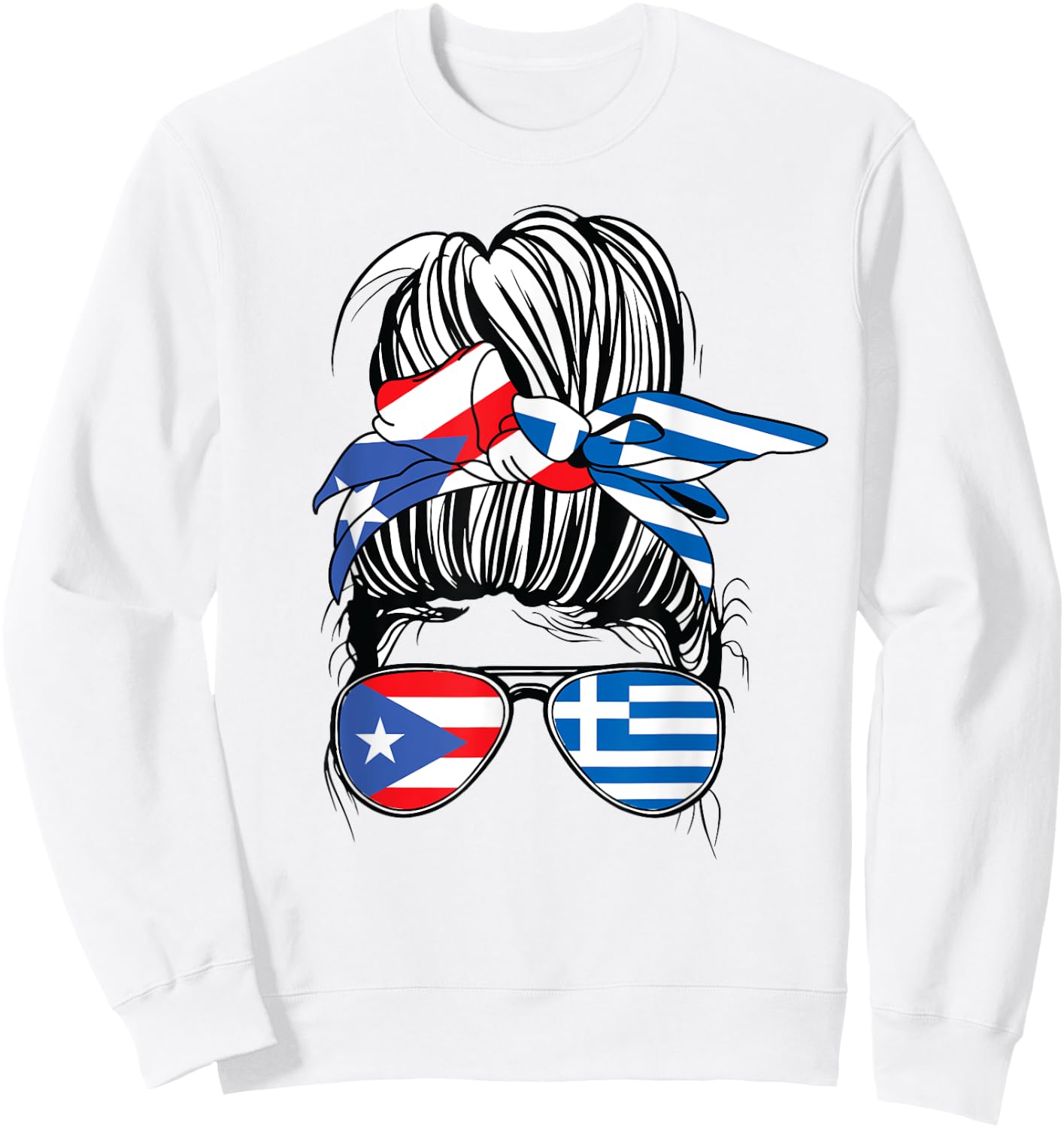 Puerto Rican Para Mujer Puerto Rico Women Greek Girl Greece Sweatshirt - Sweatshirt | White