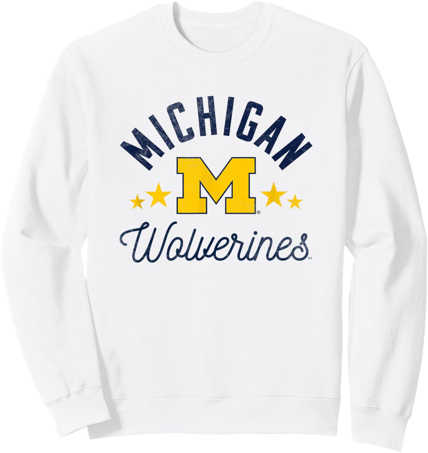 University of Michigan Wolverines U of M Wolverines Sweatshirt - Sweatshirt | White