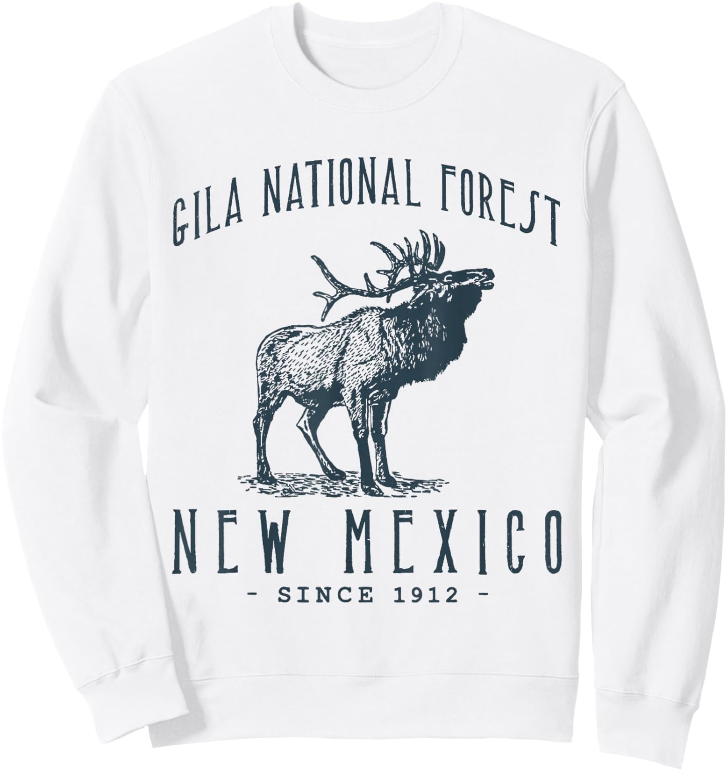 Gila National Forest Elk Hunting in New Mexico Sweatshirt - Sweatshirt | White