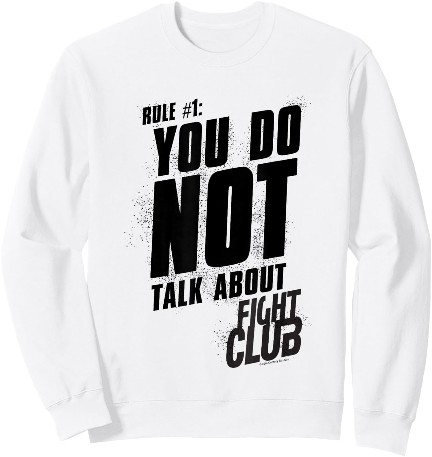 Fight Club Rule #1 You Do Not Talk About Fight Club Retro Sweatshirt - Sweatshirt | White