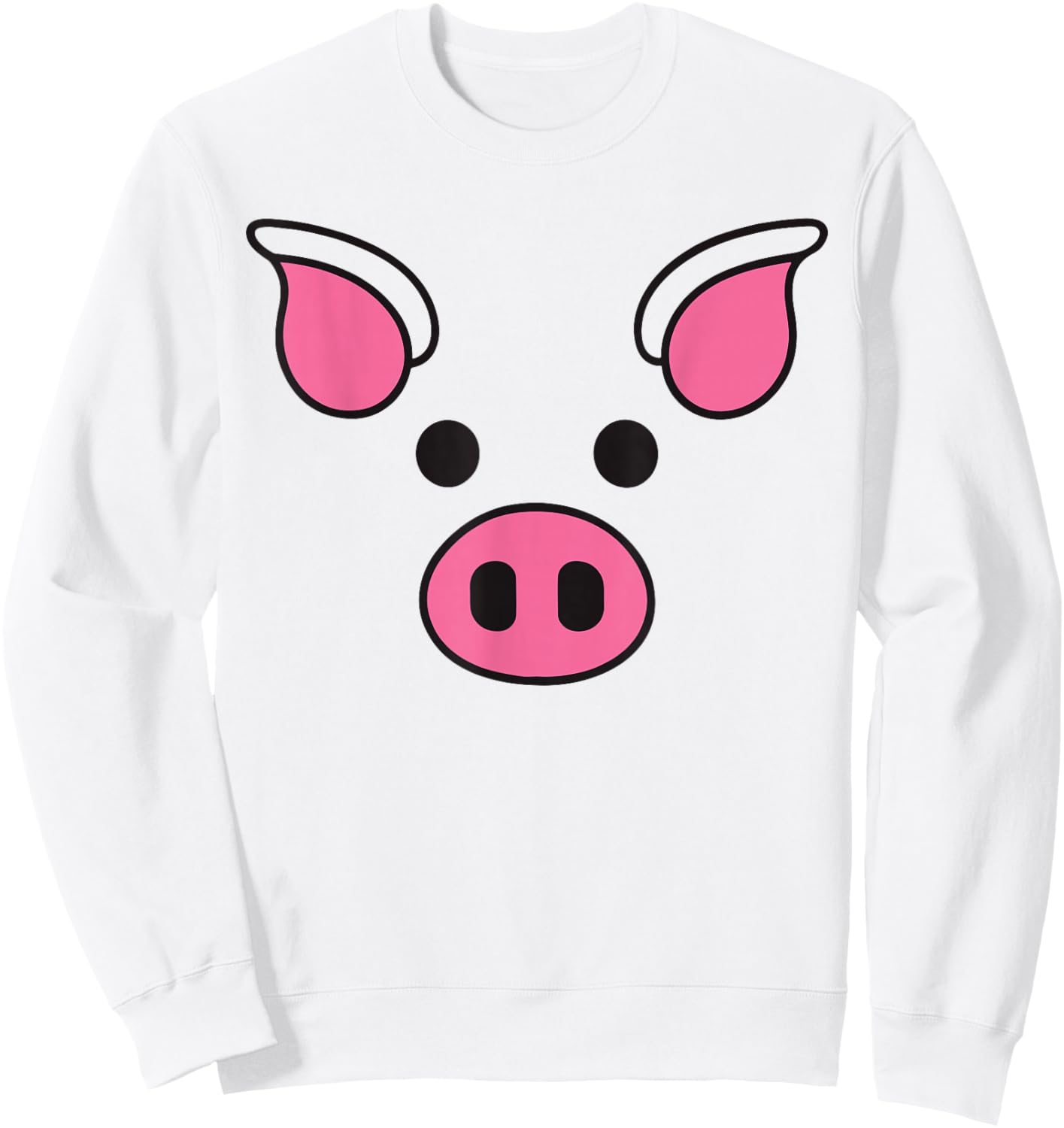 Pig Face Shirt Adult Kids Men Women Pig Face Costume Sweatshirt - Sweatshirt | White