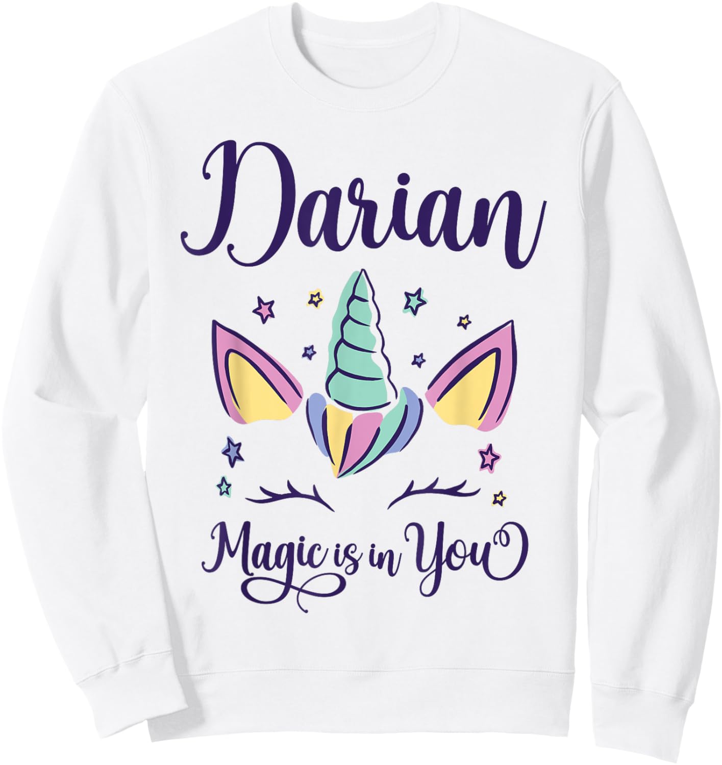 First Name Darian Personalized I Love Darian Sweatshirt - Sweatshirt | White