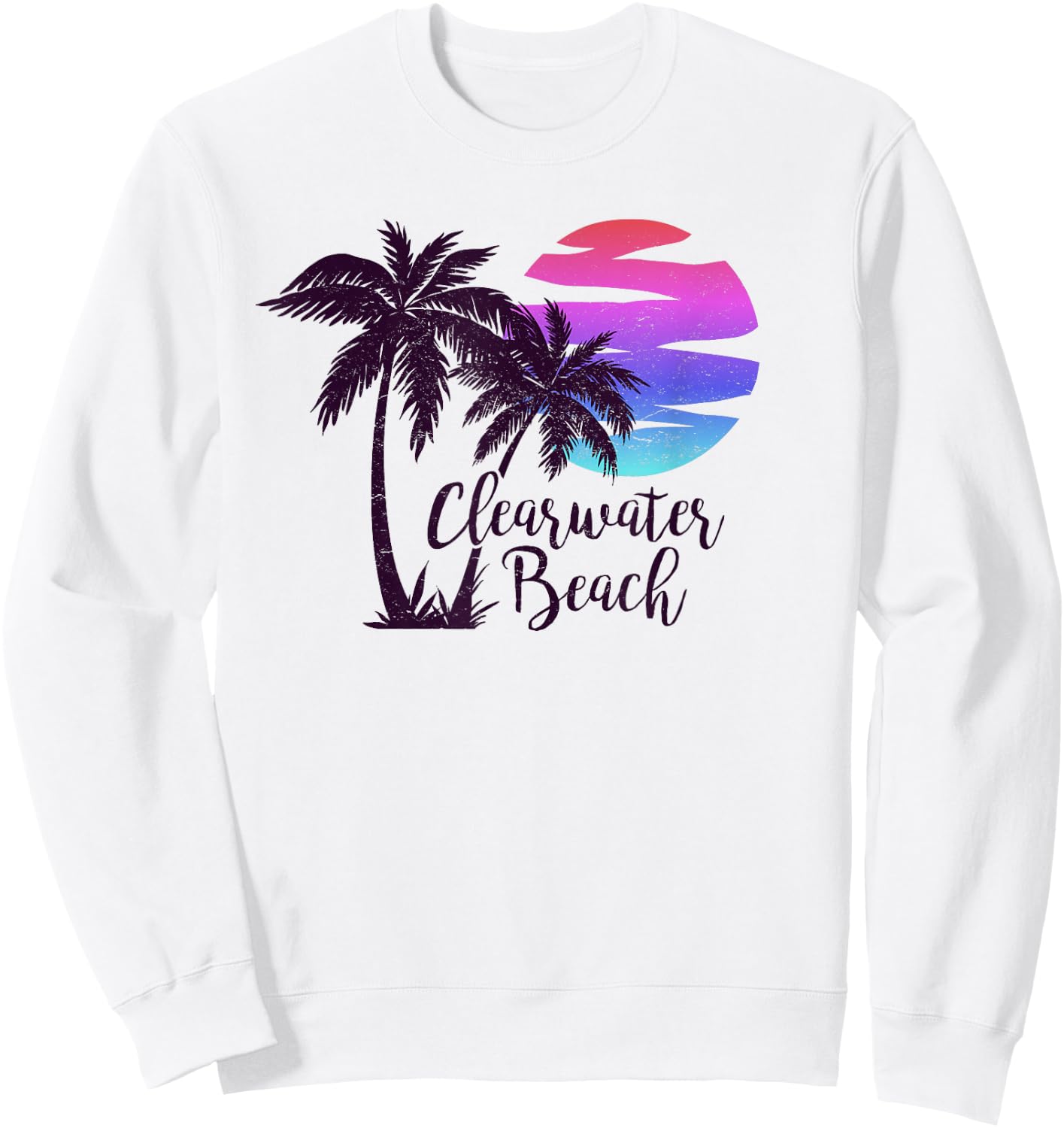 CLEARWATER BEACH Trip Vacation Spring Break Sunset Graphic Men Women Girls Kids Sweatshirt - Sweatshirt | White