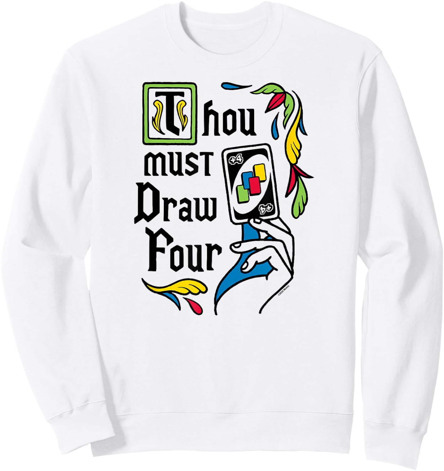 Mattel - Uno - Thou Must Draw Four Sweatshirt - Sweatshirt | White