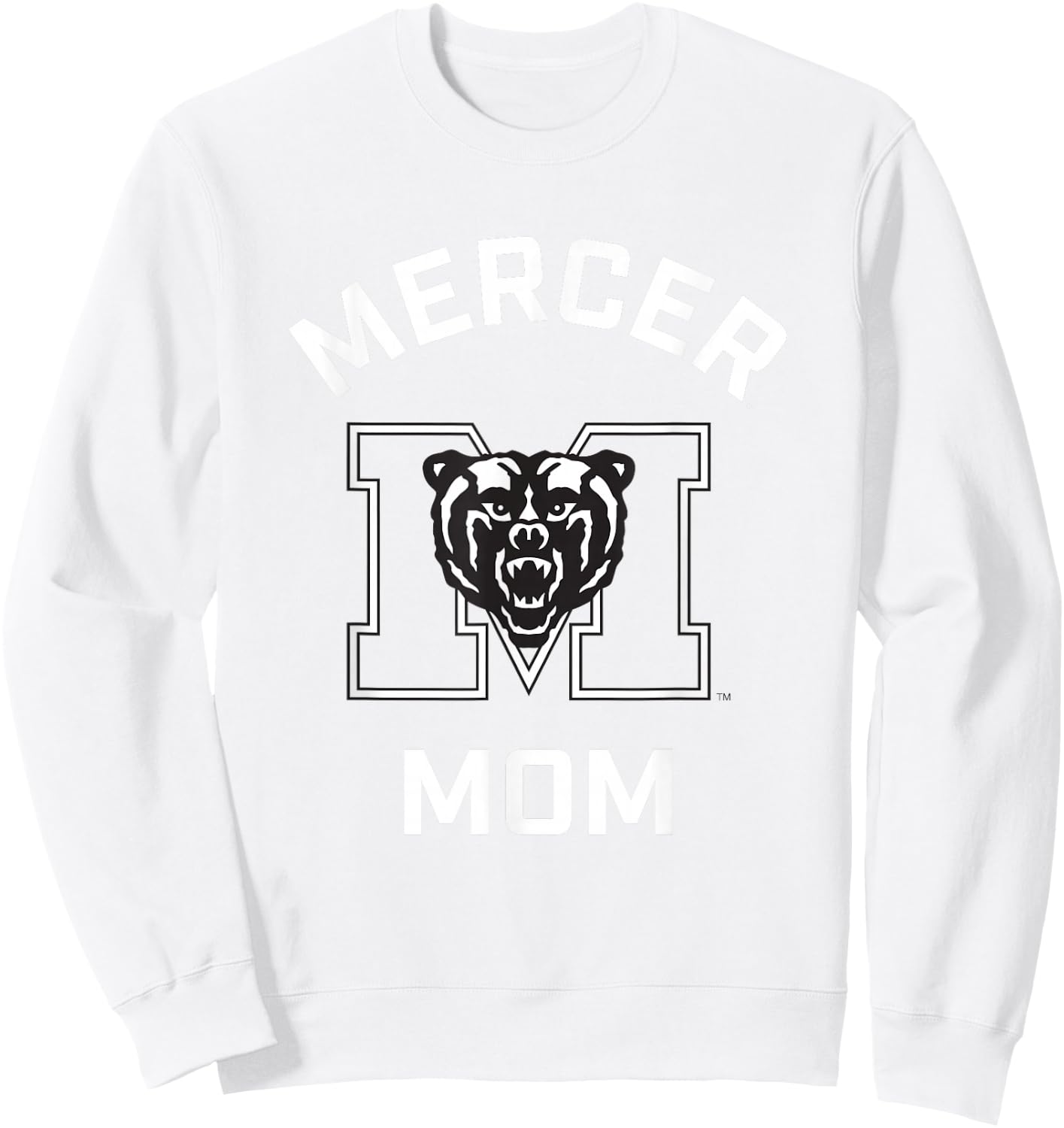Mercer University Bears Arched Mom Sweatshirt - Sweatshirt | White