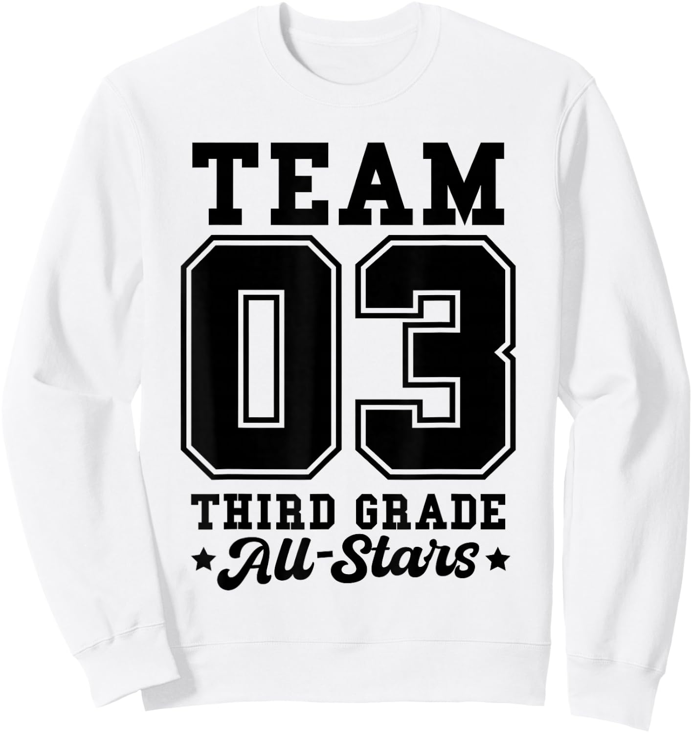 Team 3rd Grade All-Stars Back To School Sports Jersey Sweatshirt - Sweatshirt | White