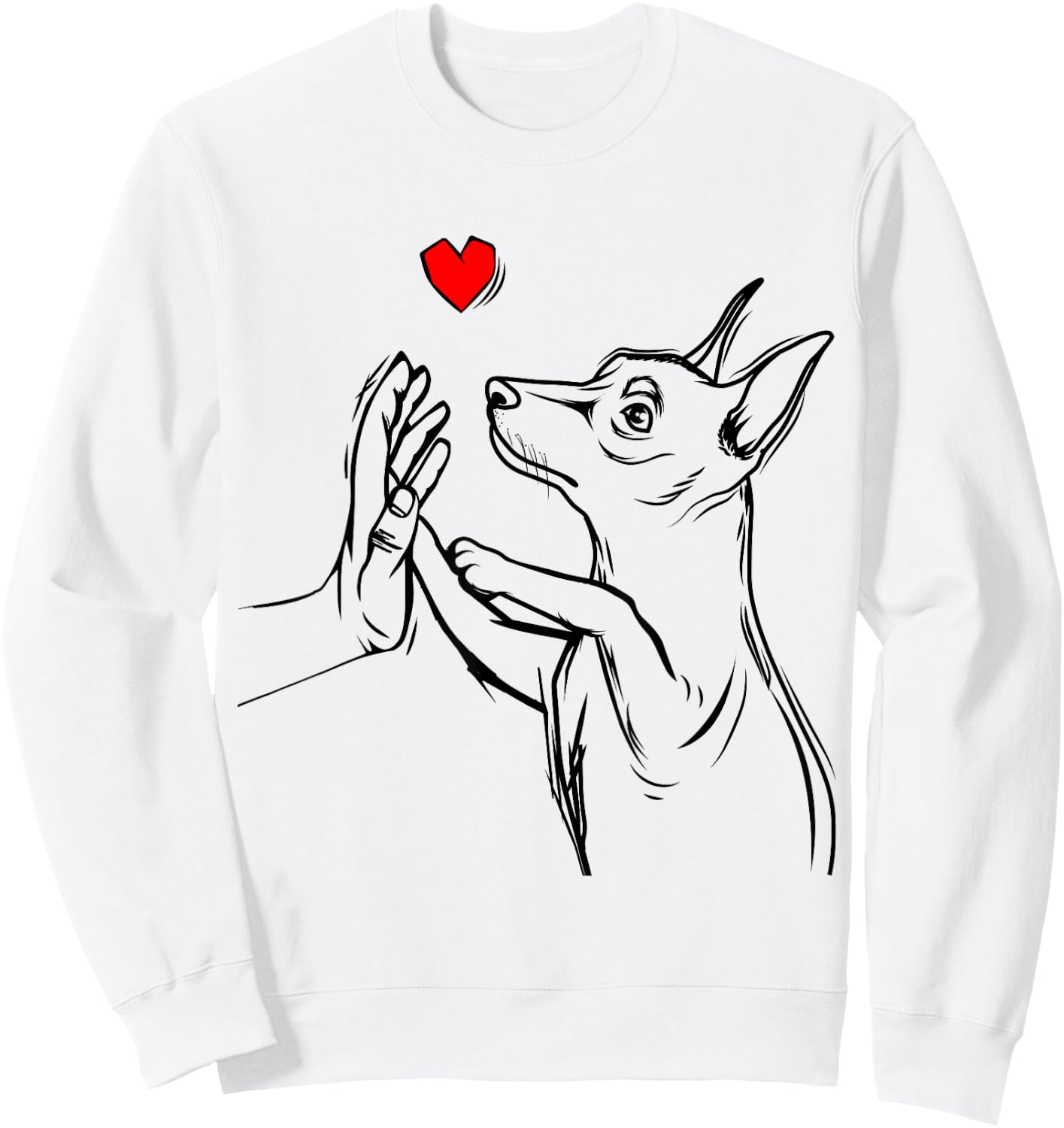 Min Pin Love Miniature Pinscher Dog Mom Women Girls Sweatshirt - Sweatshirt | White