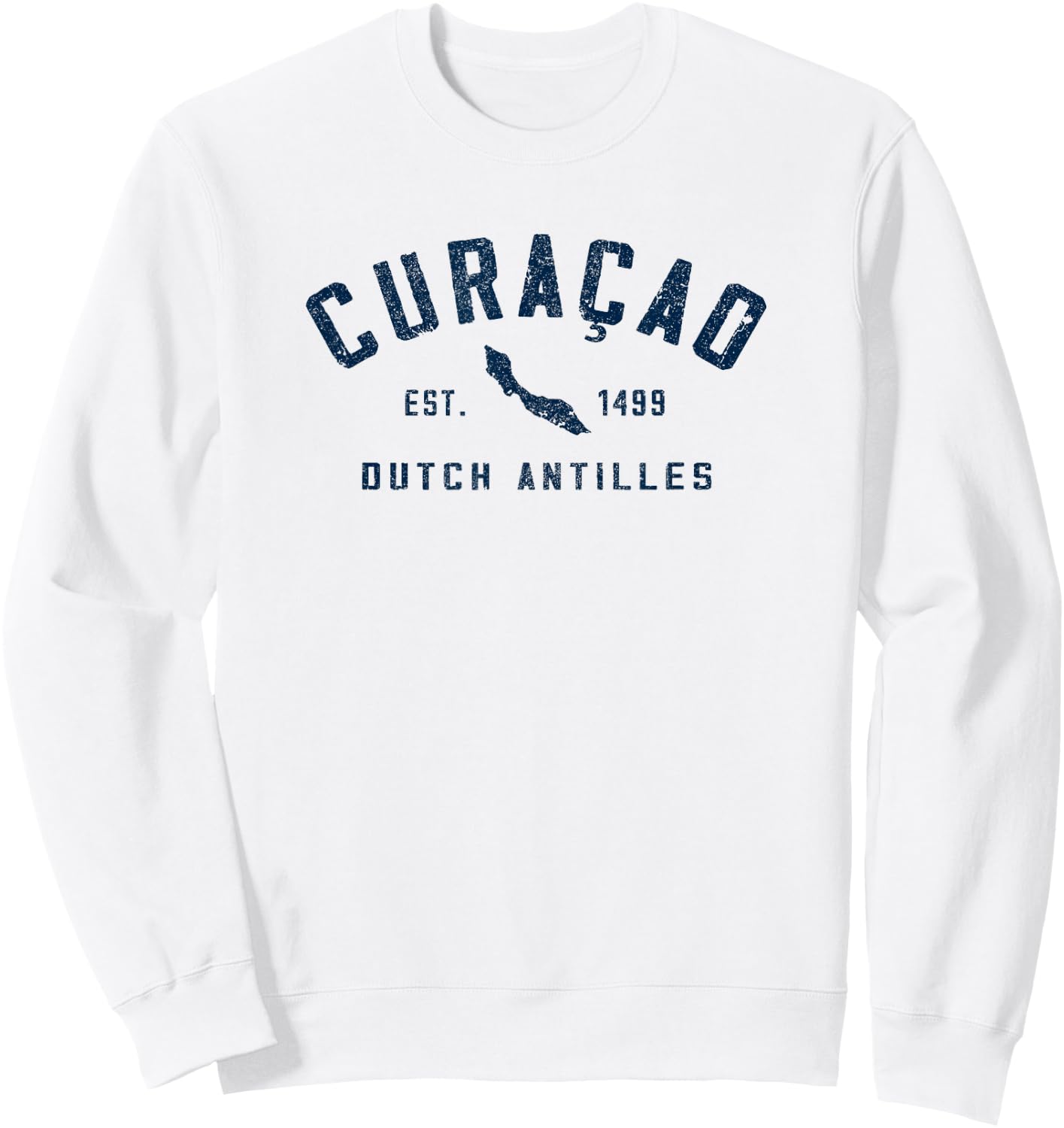 Curacao Dutch Caribbean Souvenir Cruise Vacation Sweatshirt - Sweatshirt | White