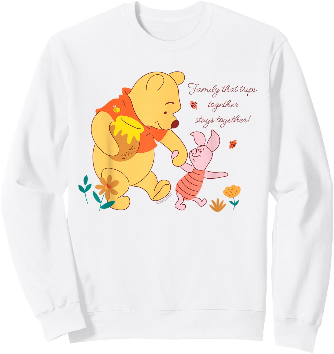 Disney Winnie The Pooh & Piglet Family Trip Vacation 2025 Sweatshirt - Sweatshirt | White