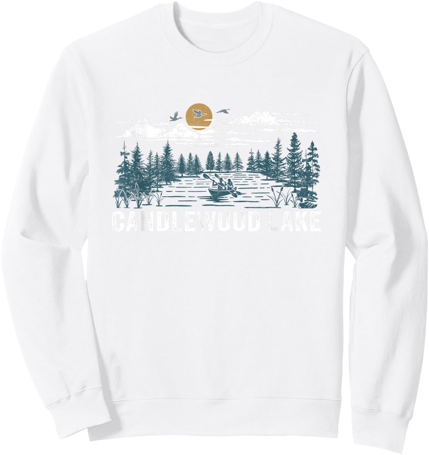 Candlewood Lake Connecticut Sweatshirt - Sweatshirt | White