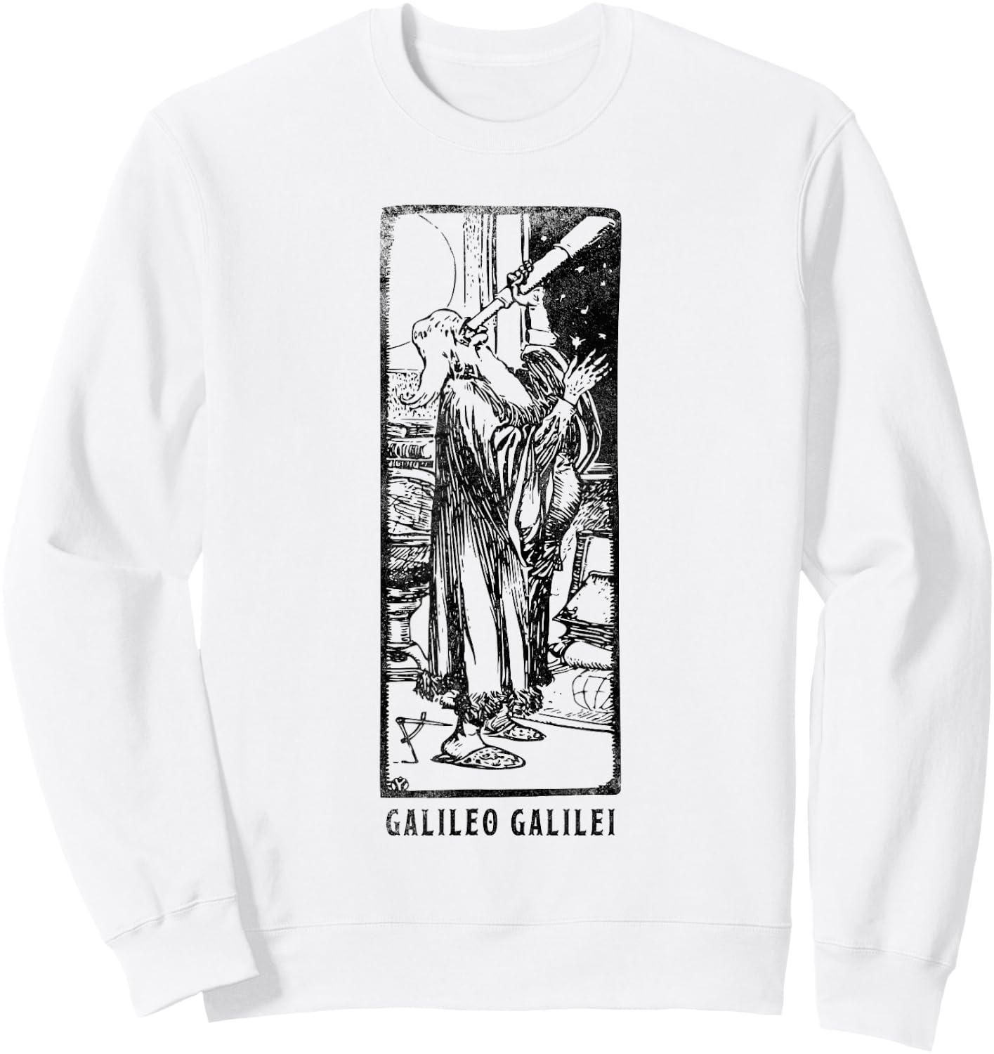 Galileo Galilei Shirt Vintage Cosmos Observer Physics Lover Sweatshirt - Sweatshirt | White