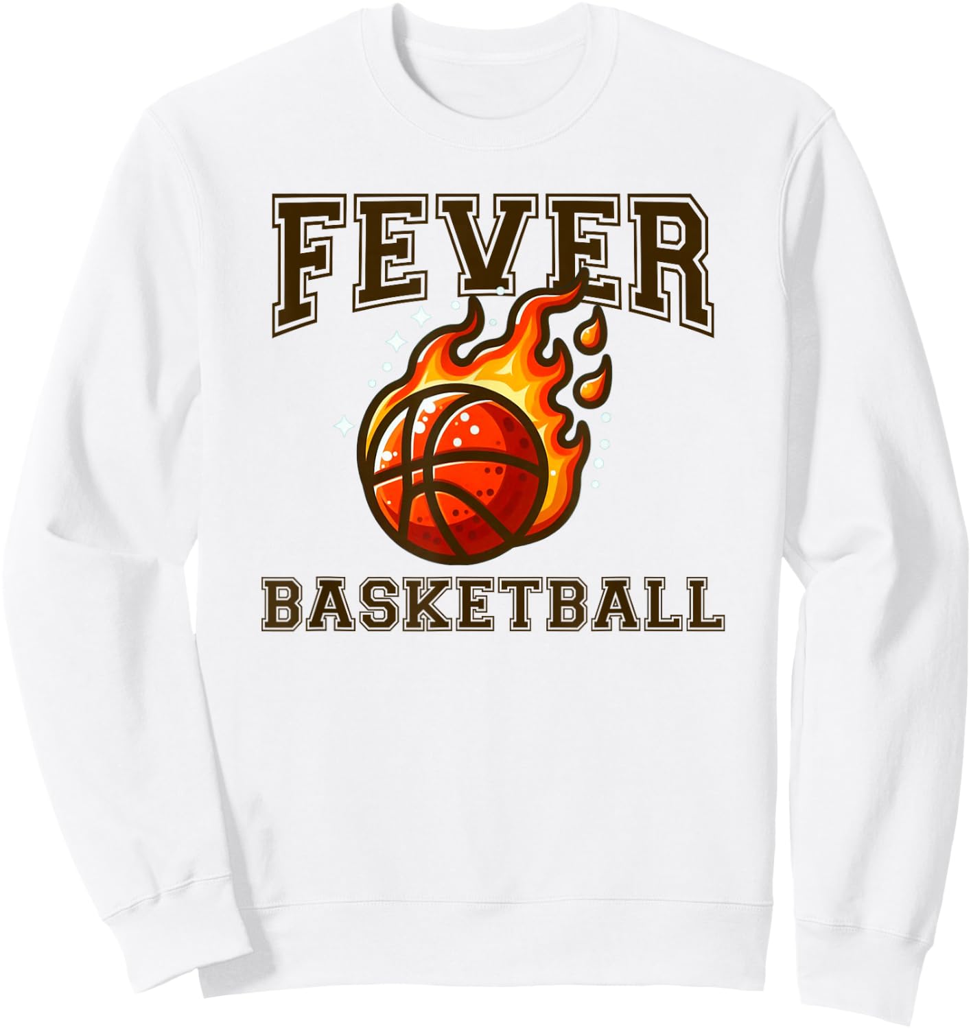 Basketball Fever Vintage Basketball Sweatshirt - Sweatshirt | White