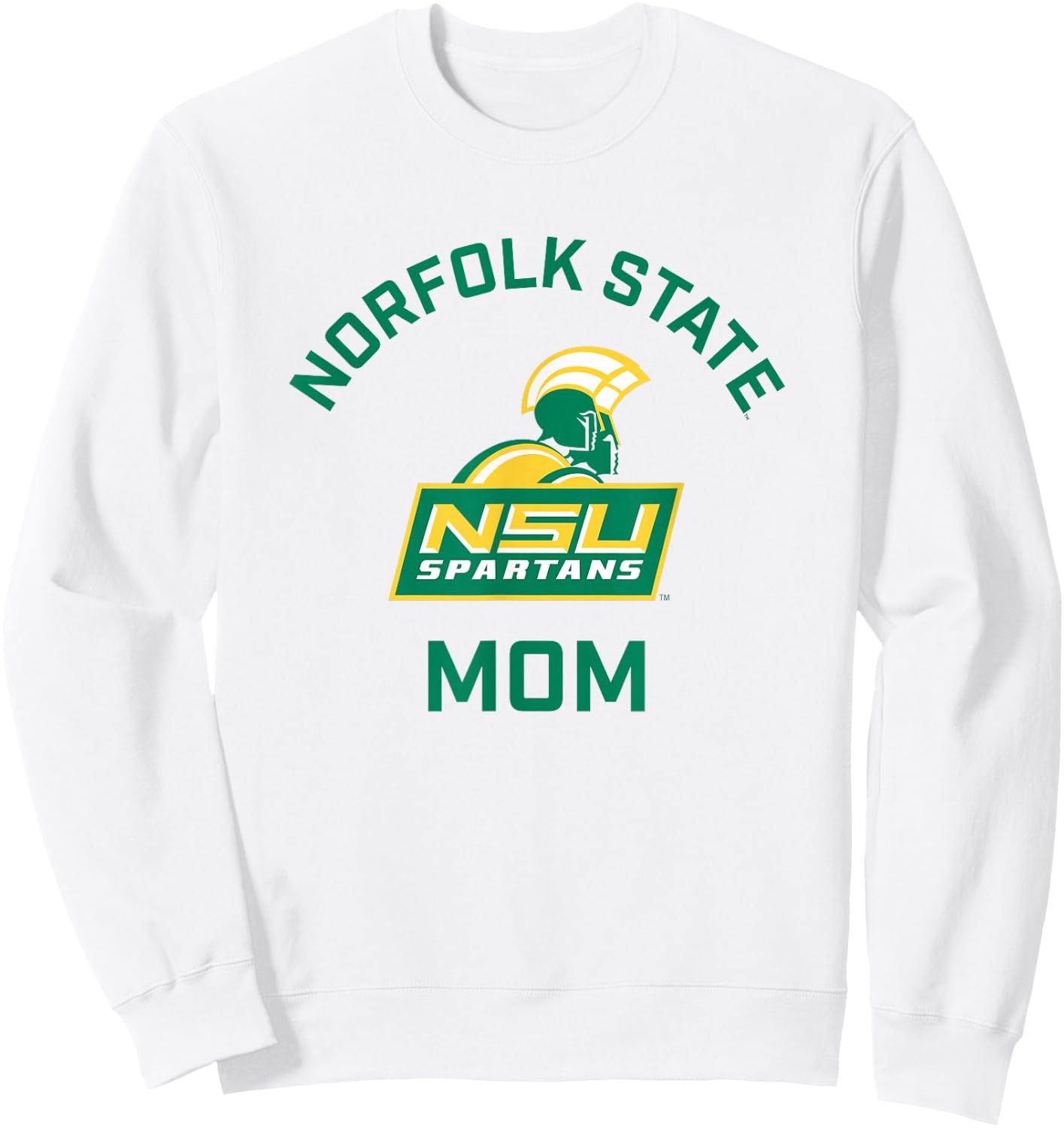 Norfolk State University Spartans Arched Mom Sweatshirt - Sweatshirt | White