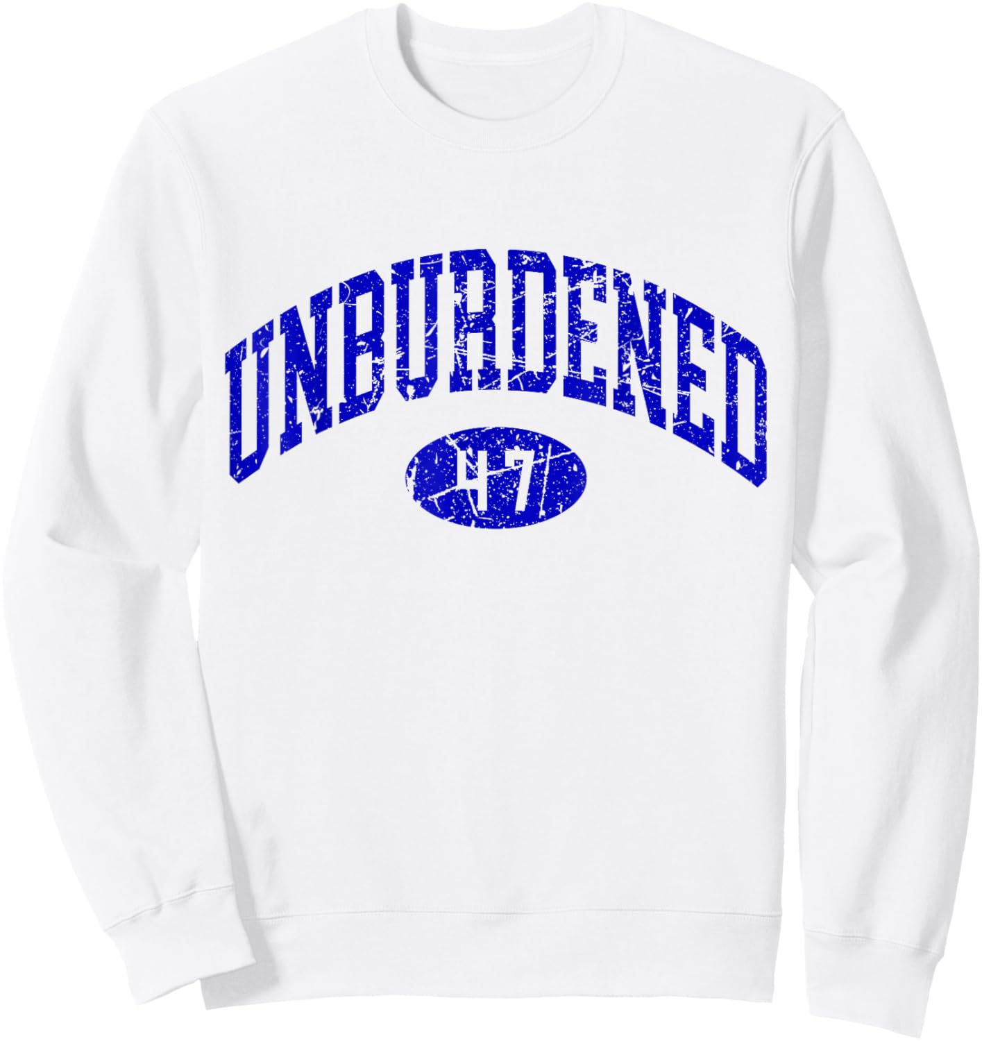 Unburdened By What Has Been Funny Vote 2024 Varsity Vintage Sweatshirt - Sweatshirt | White