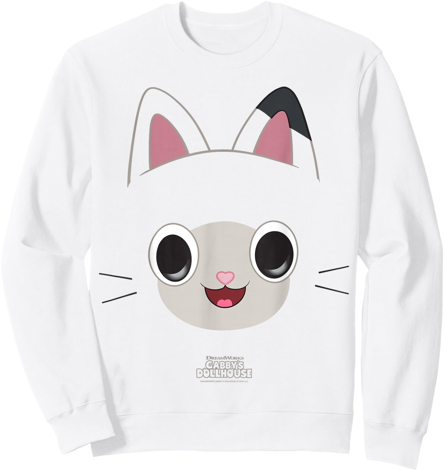 DreamWorks Gabby's Dollhouse Pandy Paws Big Face Halloween Sweatshirt - Sweatshirt | White