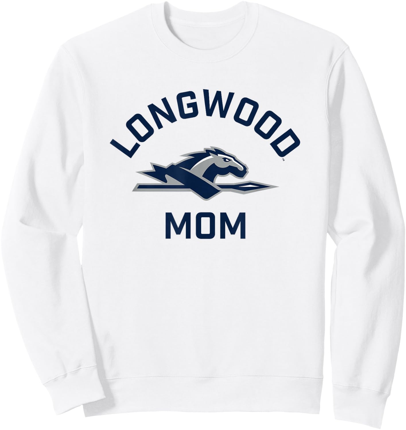 Longwood University Lancers Arched Mom Sweatshirt - Sweatshirt | White