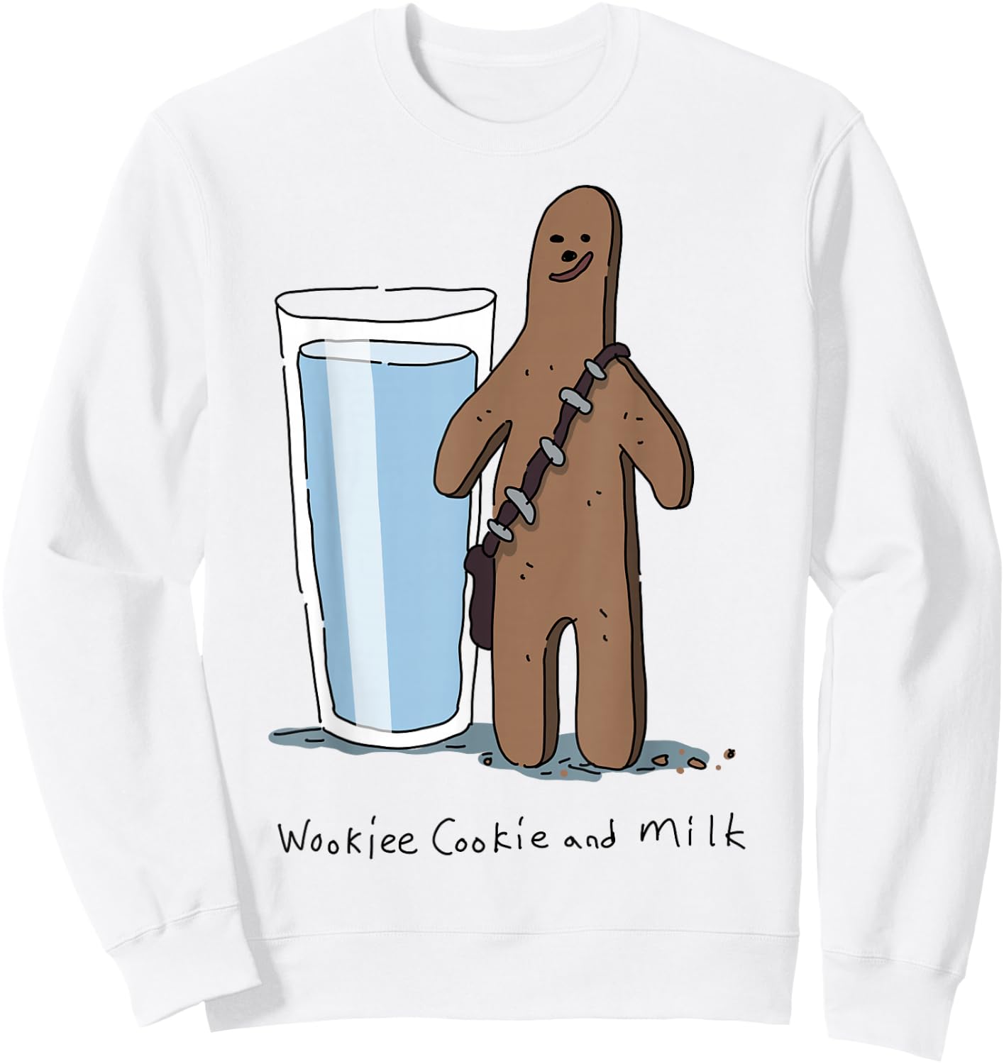 Star Wars Chewbacca Wookiee Cookie And Milk Sweatshirt - Sweatshirt | White