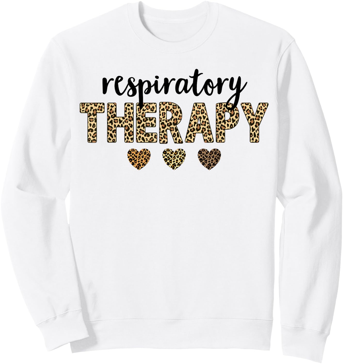 respiratory Therapy Leopard Women respiratory Therapy Squad Sweatshirt - Sweatshirt | White